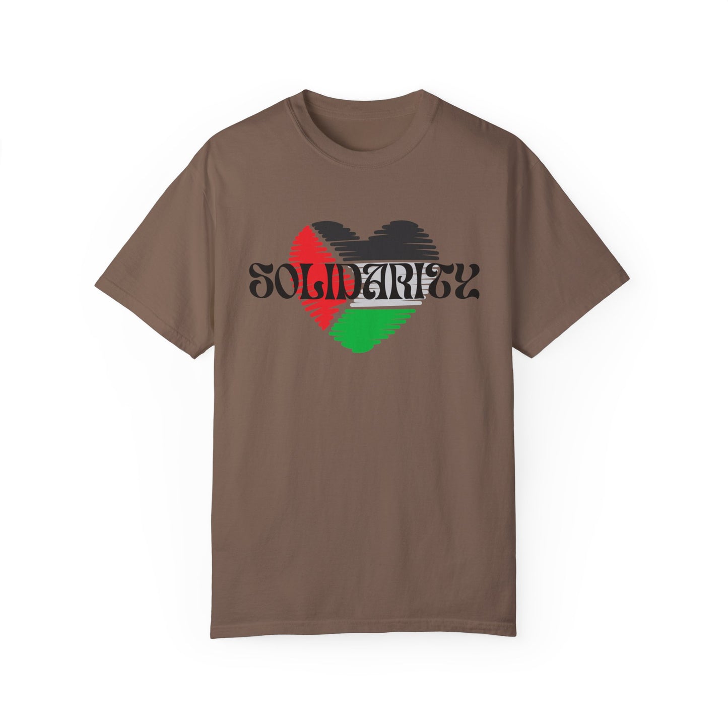 Palestine Spring Unisex heart flag solidarity Garment-Dyed solidarity T-shirt