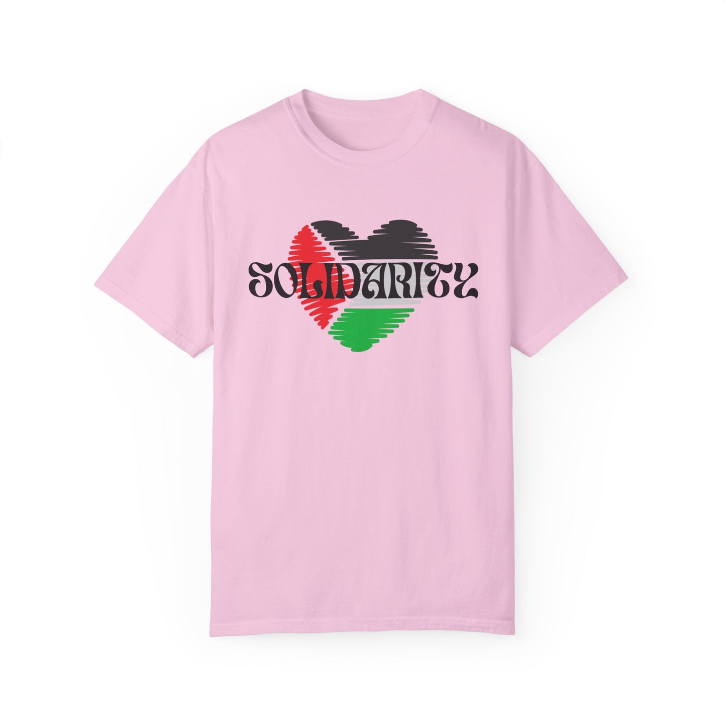 Palestine Spring Unisex heart flag solidarity Garment-Dyed solidarity T-shirt