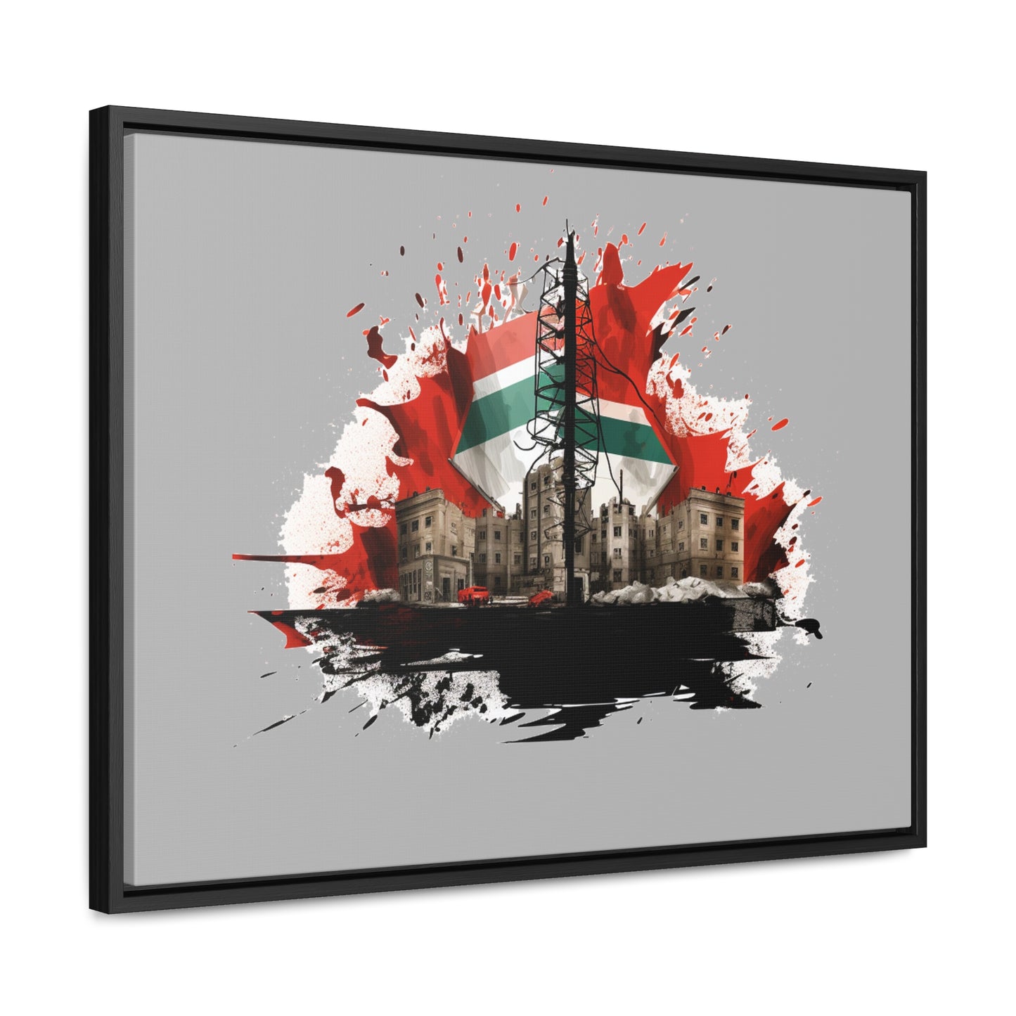 Canvas Wraps, Horizontal Frame, Palestine, Resist, Support the Cause in Style, Keffiyeh, Resistance, Free Palestine, Gaza, Palestine art