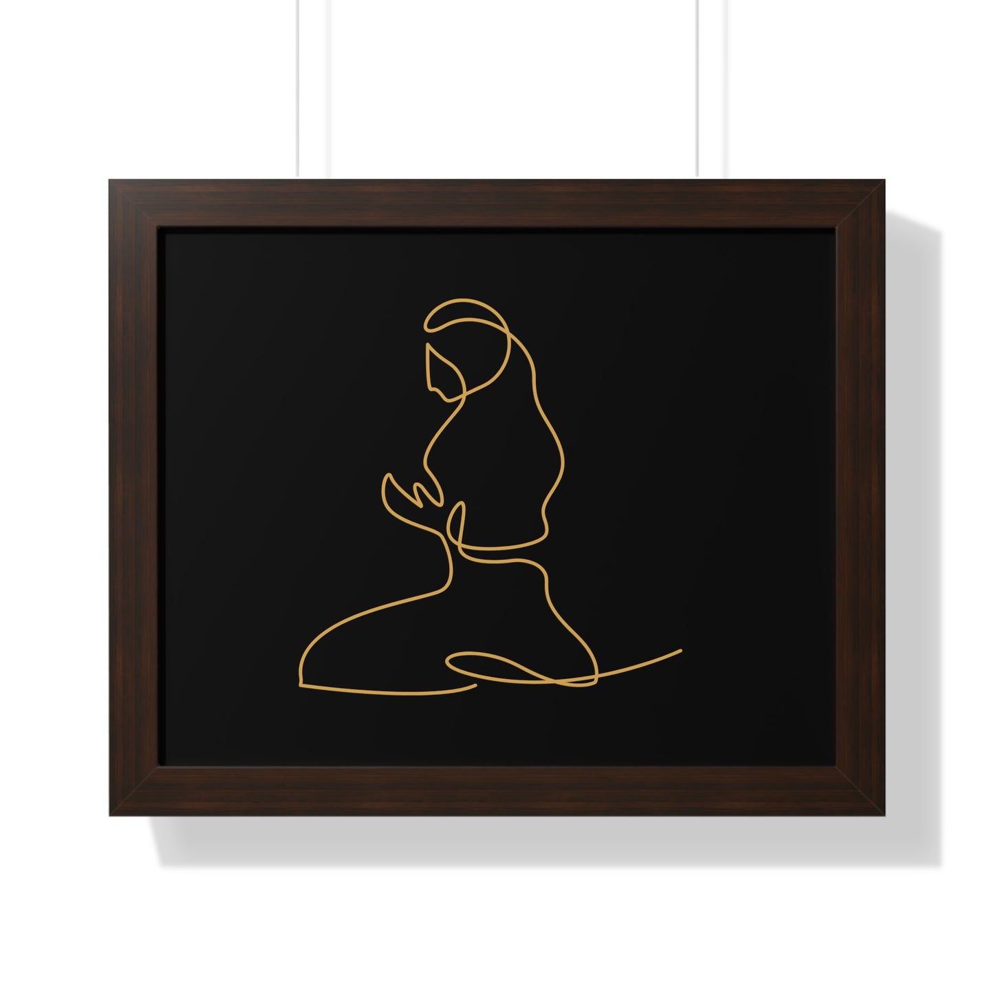 Framed Poster praying, Islam, Islam praying, women praying, Muslim woman, gift, Eid, Ramadan, decor, wall art, minimal art, Islam art
