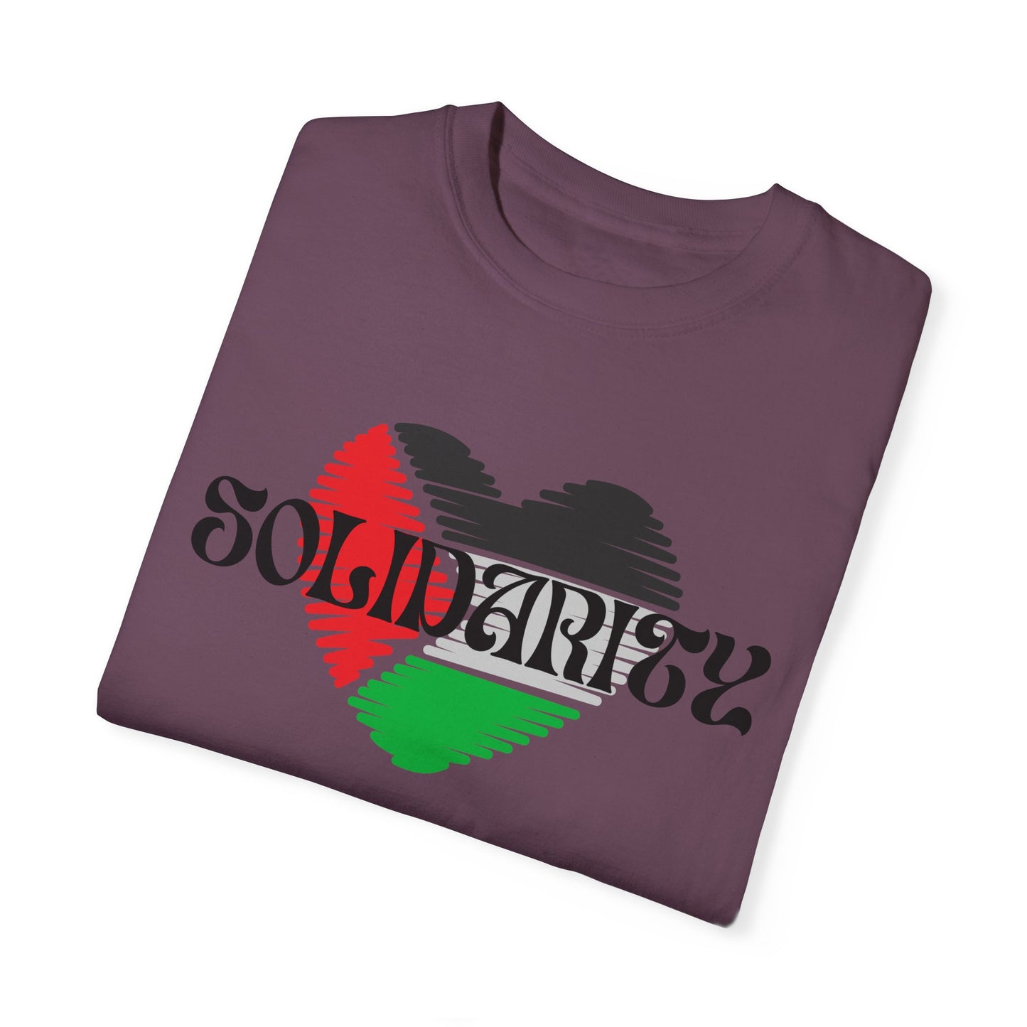 Palestine Spring Unisex heart flag solidarity Garment-Dyed solidarity T-shirt