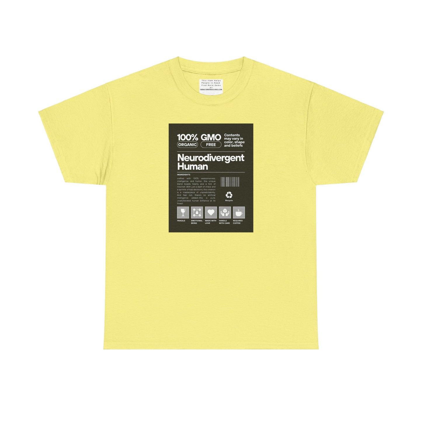 Neurodivergent Human Unisex Heavy Cotton Tee