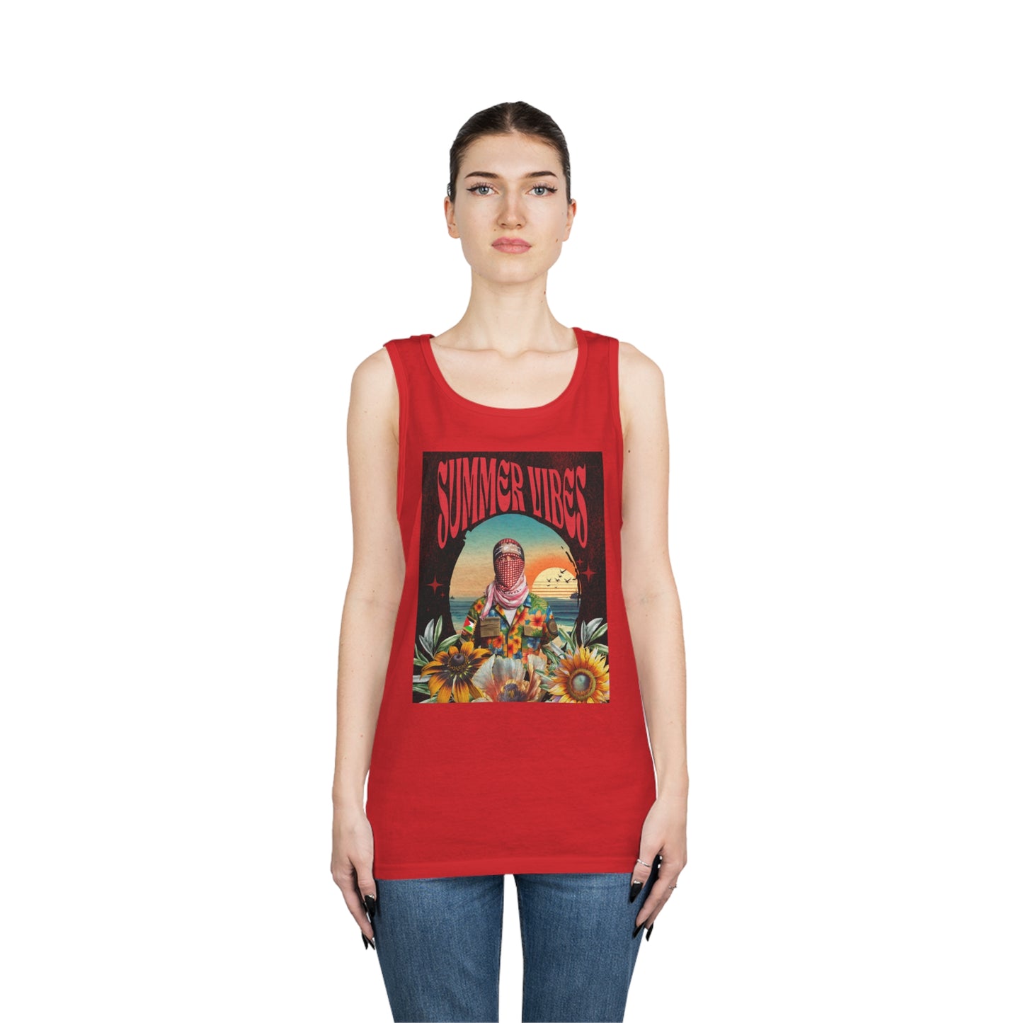 Summer Vibes Unisex Heavy Cotton Tank Top