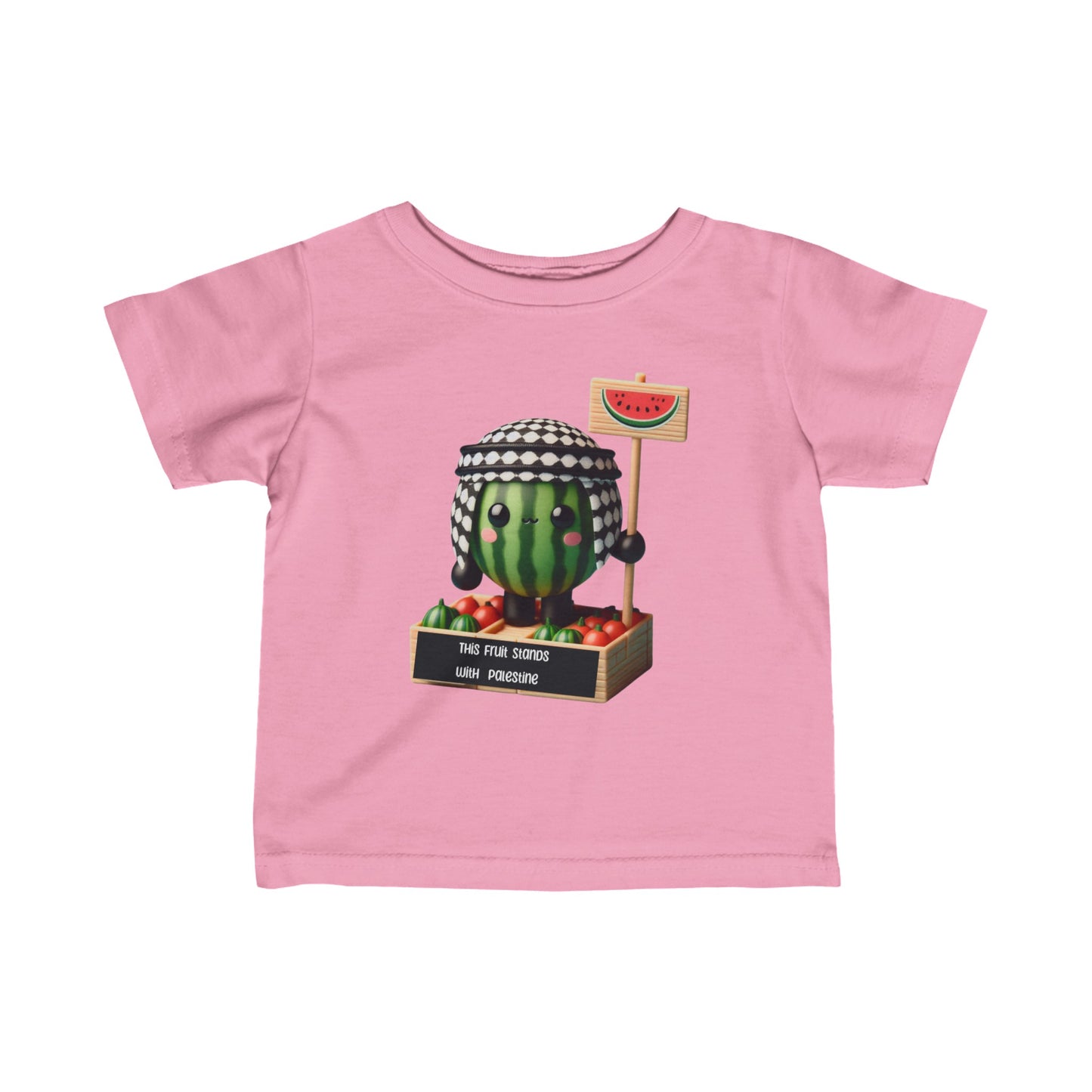 this fruit stands with Palestine watermelon Infant Fine Jersey Tee