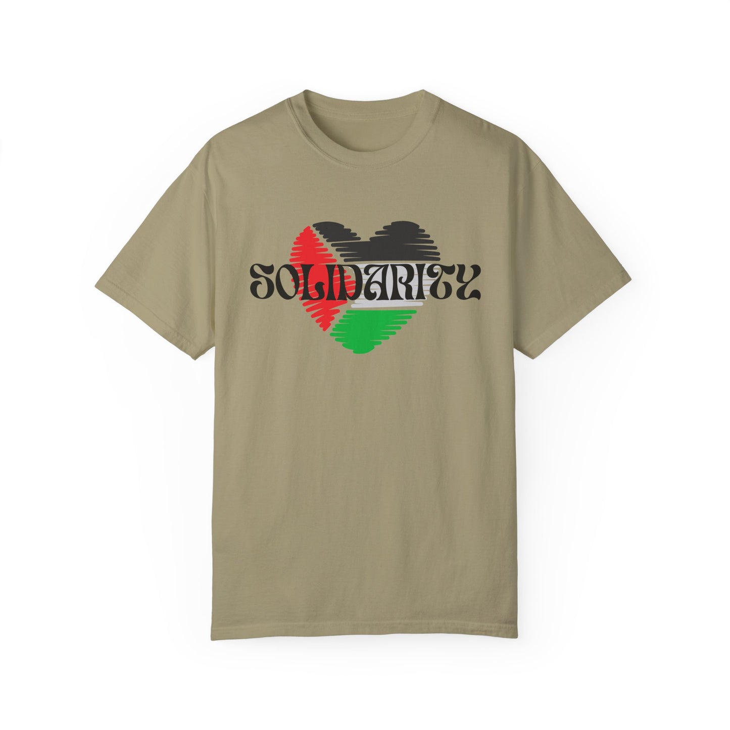 Palestine Spring Unisex heart flag solidarity Garment-Dyed solidarity T-shirt