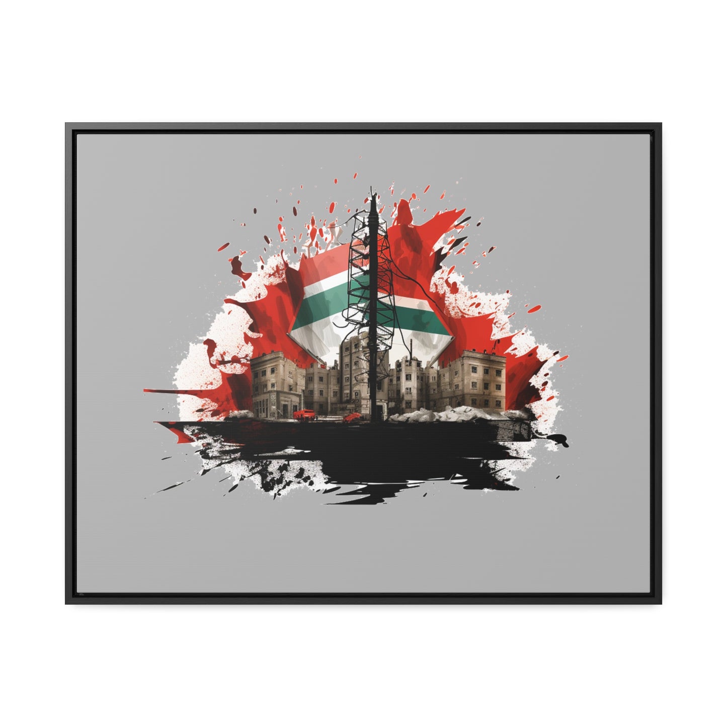 Canvas Wraps, Horizontal Frame, Palestine, Resist, Support the Cause in Style, Keffiyeh, Resistance, Free Palestine, Gaza, Palestine art