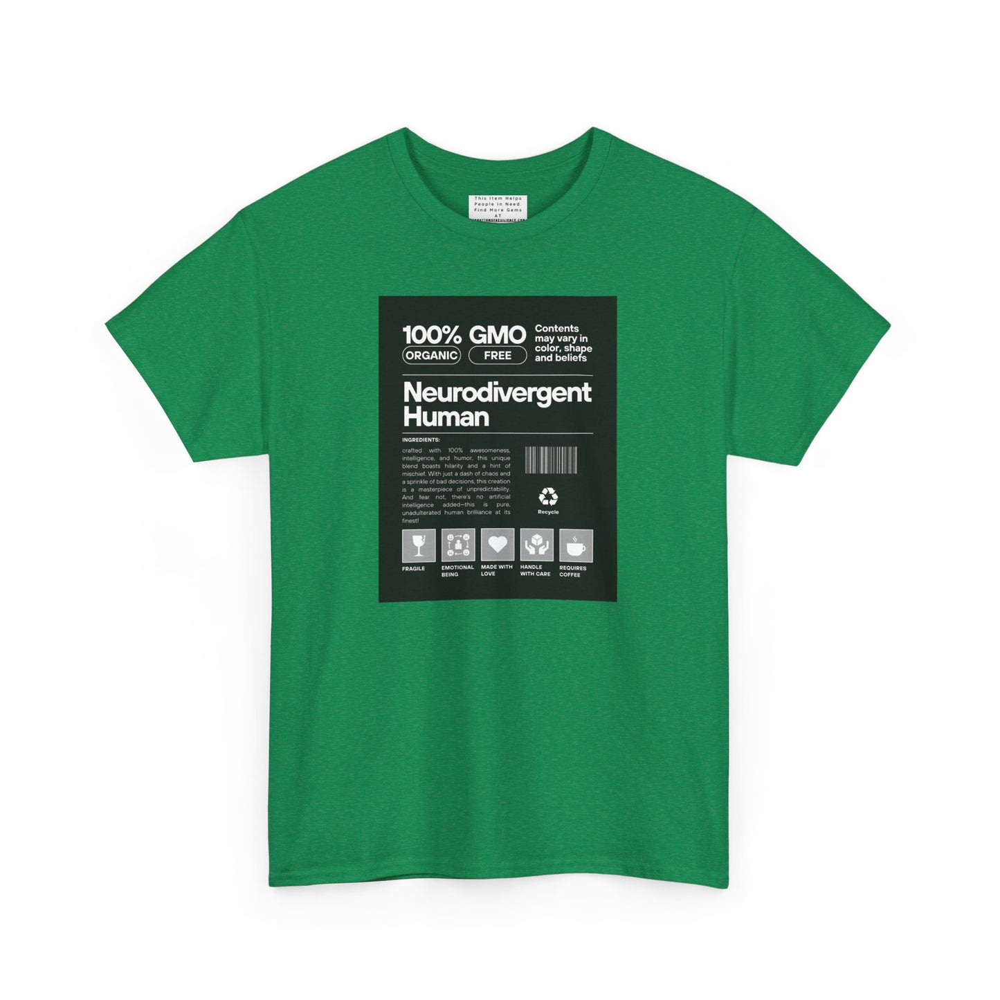 Neurodivergent Human Unisex Heavy Cotton Tee