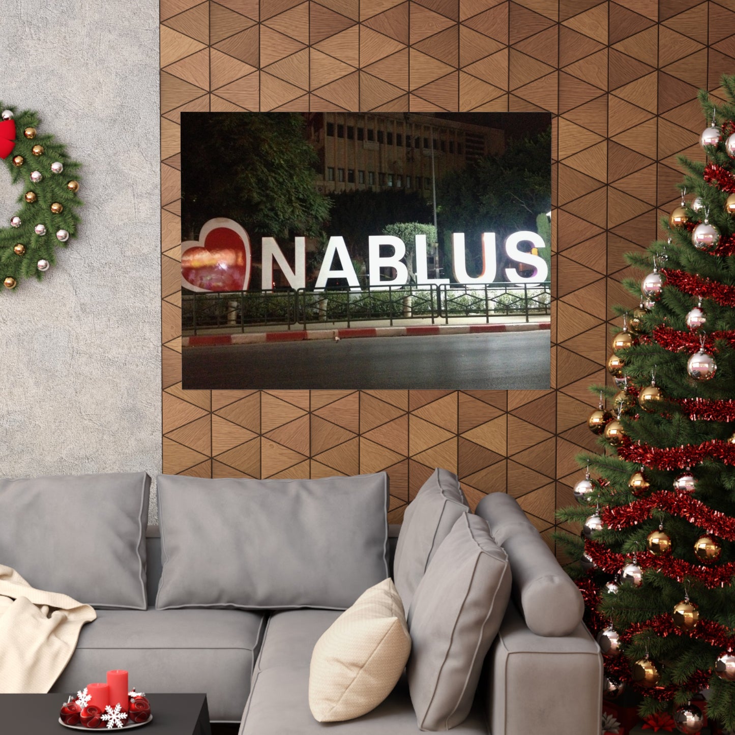 Vintage Palestine City of Nablus Horizontal Posters, wall art