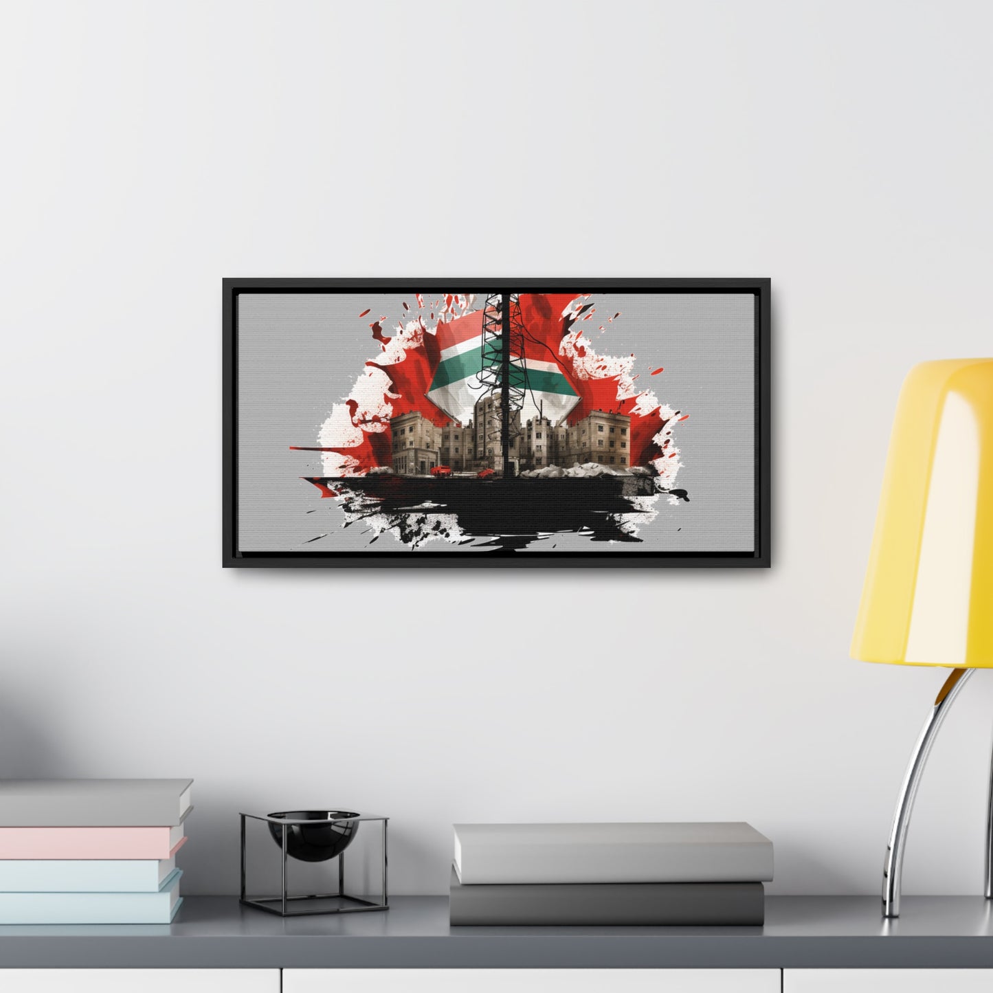 Canvas Wraps, Horizontal Frame, Palestine, Resist, Support the Cause in Style, Keffiyeh, Resistance, Free Palestine, Gaza, Palestine art