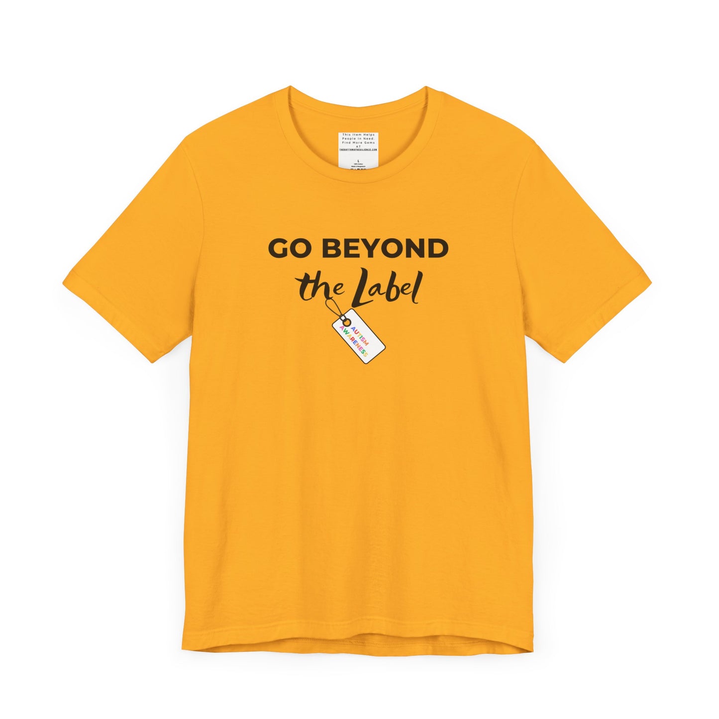 Go beyond the label Unisex Jersey Short Sleeve Tee-mental health awareness month