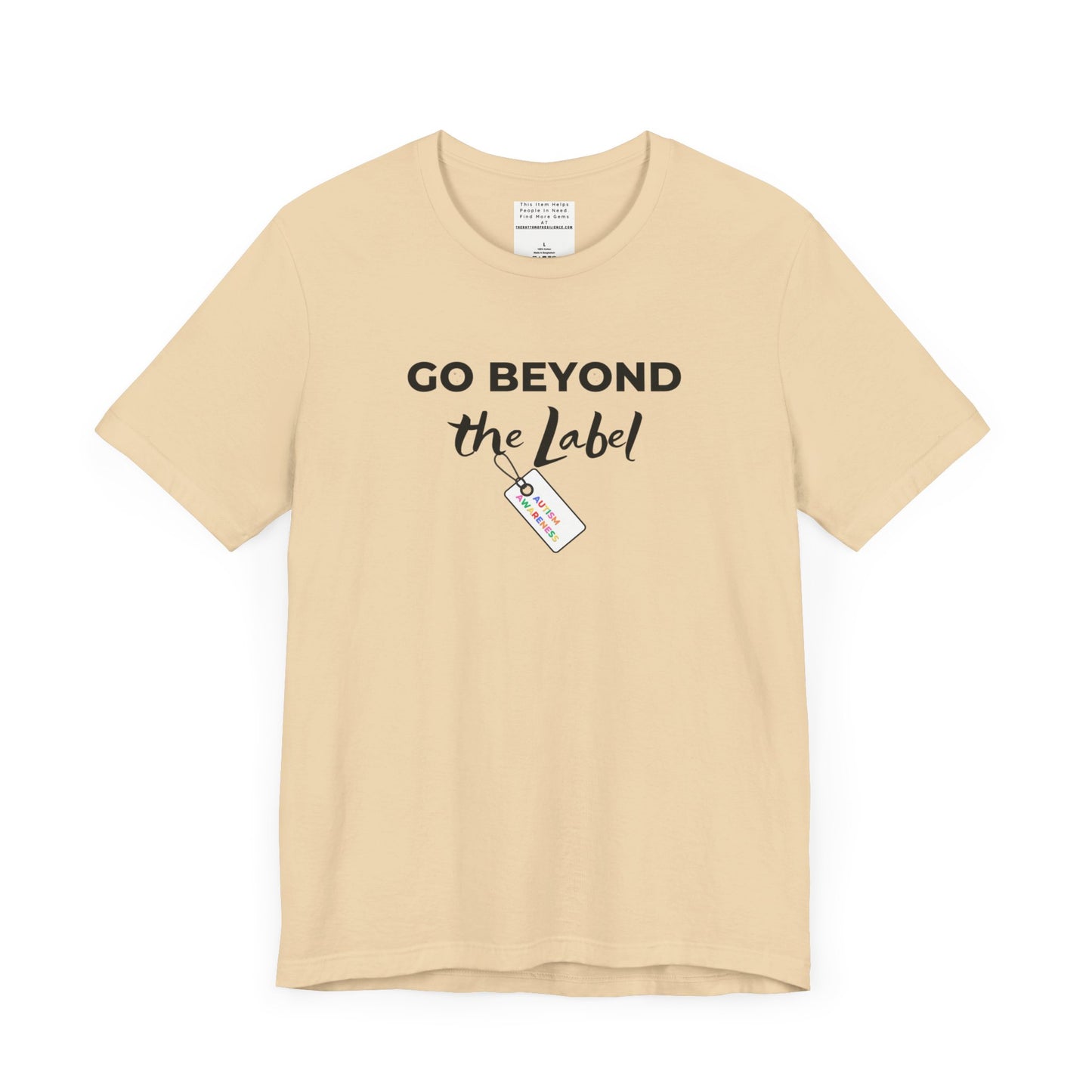 Go beyond the label Unisex Jersey Short Sleeve Tee-mental health awareness month