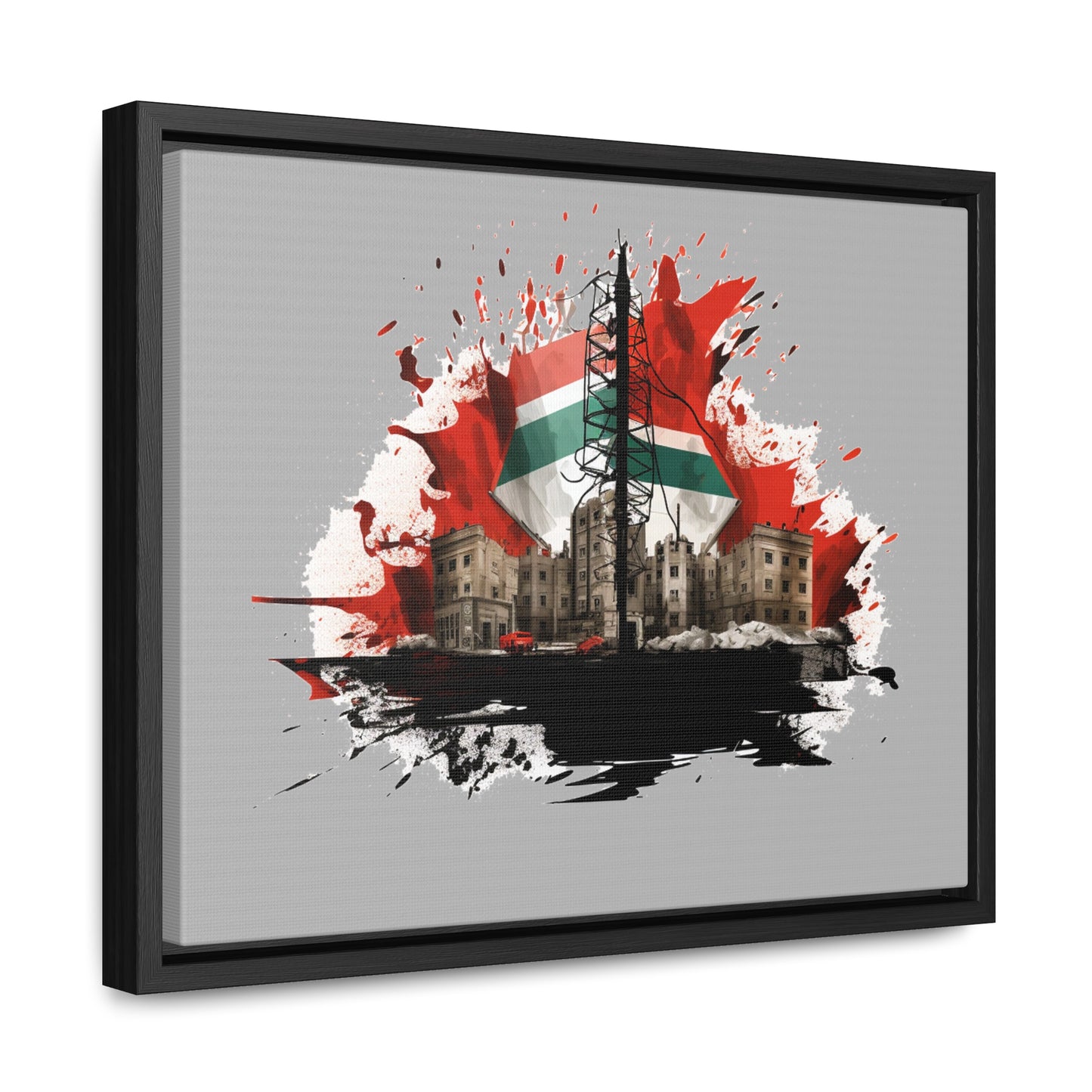 Canvas Wraps, Horizontal Frame, Palestine, Resist, Support the Cause in Style, Keffiyeh, Resistance, Free Palestine, Gaza, Palestine art