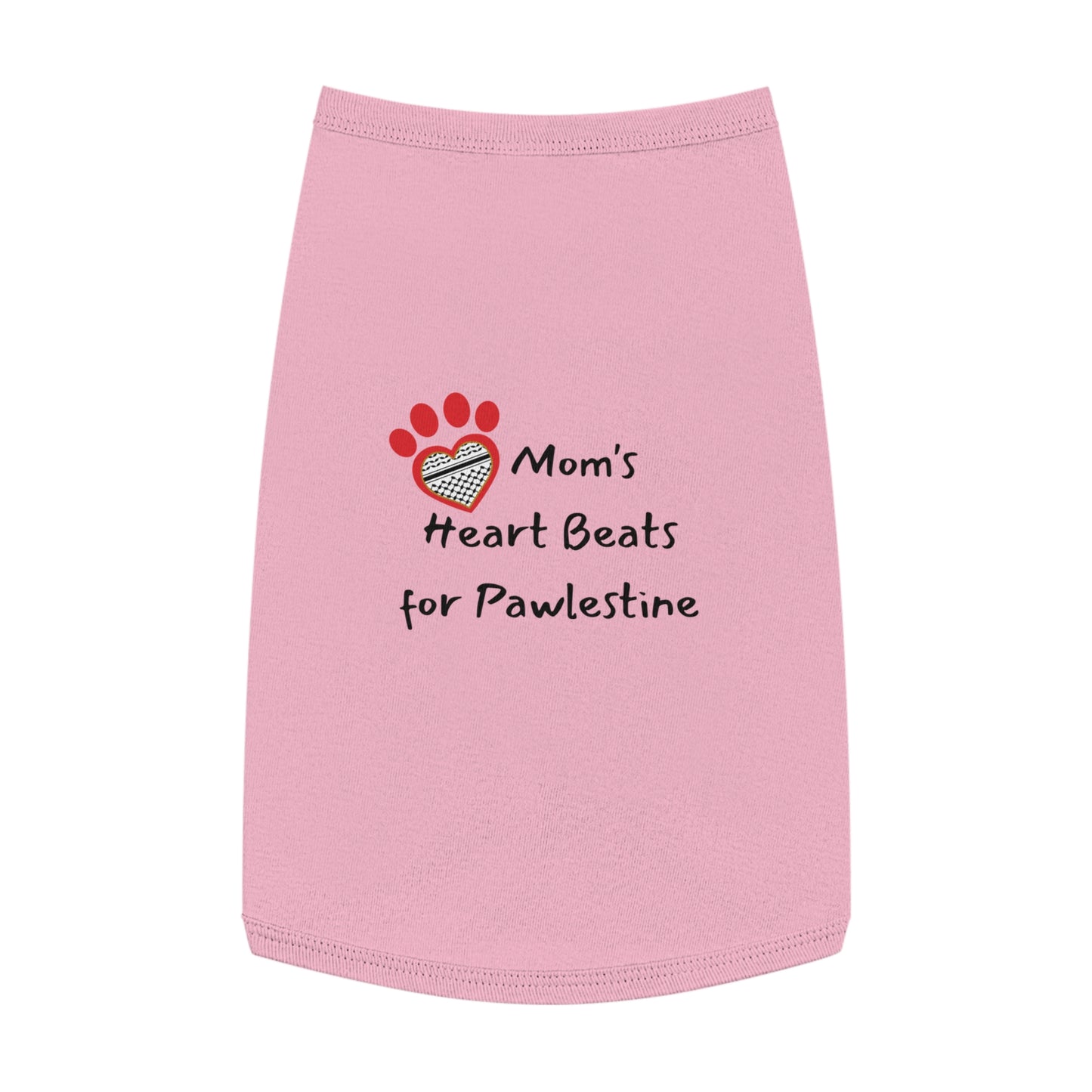 Mom's Heart beats for pawlestine Pet Tank Top