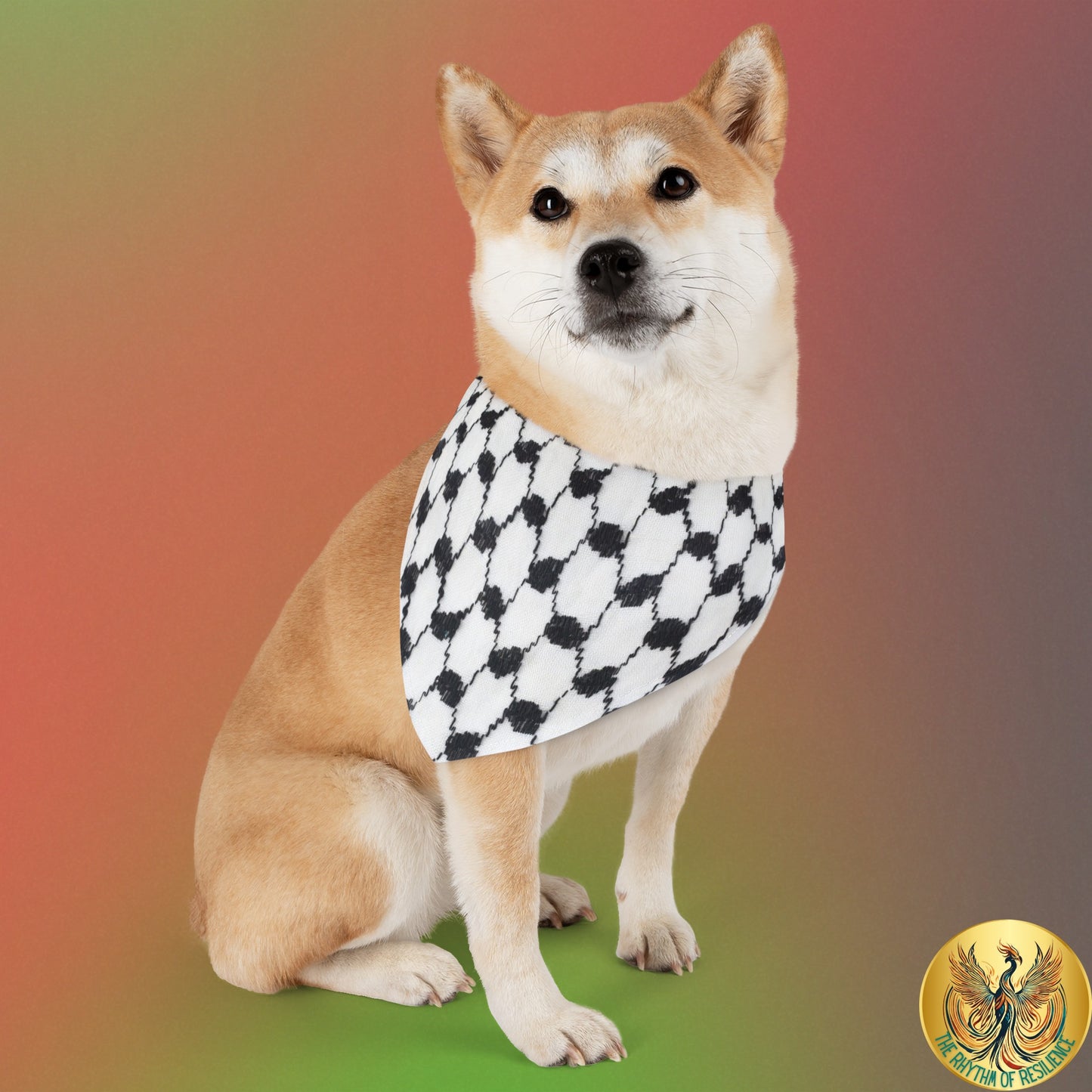 Pet Bandana Collar keffiyeh print