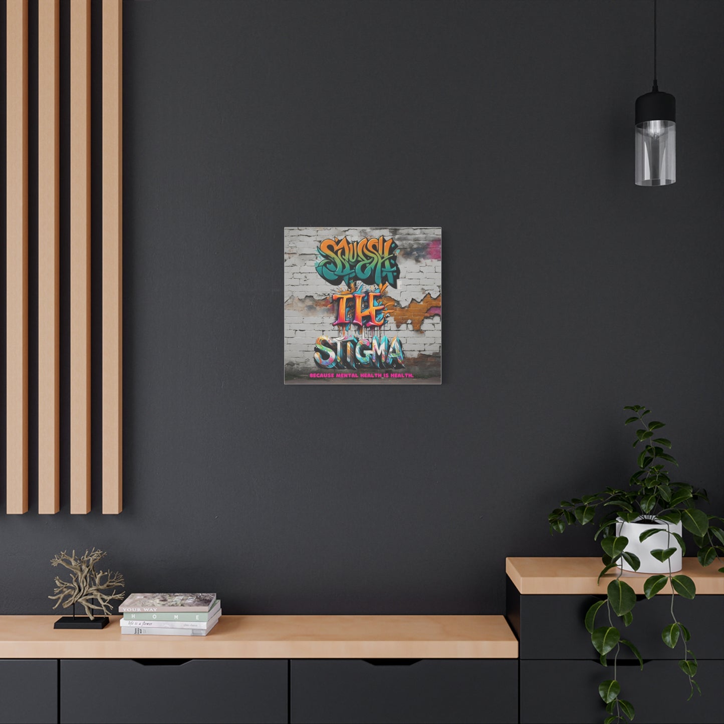 Squash the Stigma, Mental Health Awareness Matte Canvas, Stretched, 1.25"