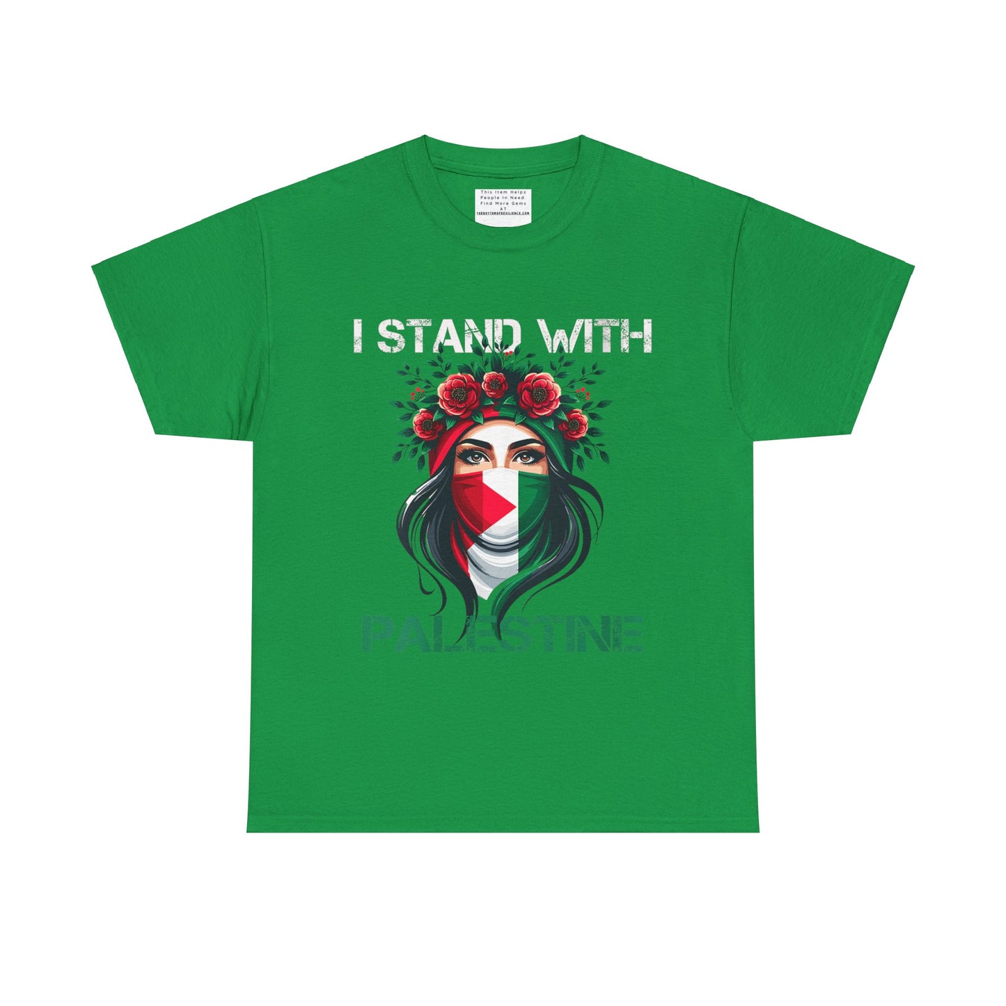 Unisex Heavy Cotton Tee, Palestine Flag, Resist, Arabic, Support the Cause in Style, Kuffiyeh, Keffiyeh, Resistance, Free Palestine, Gaza
