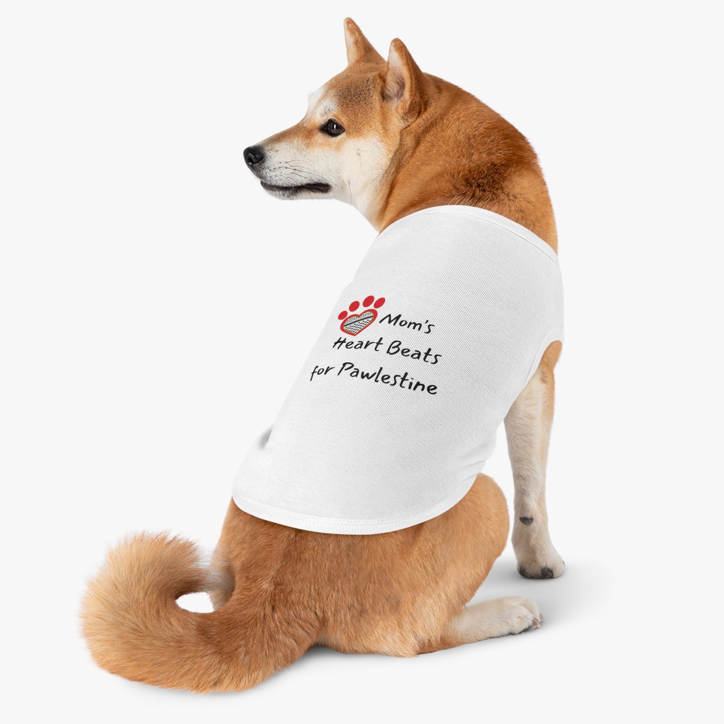 Mom's Heart beats for pawlestine Pet Tank Top