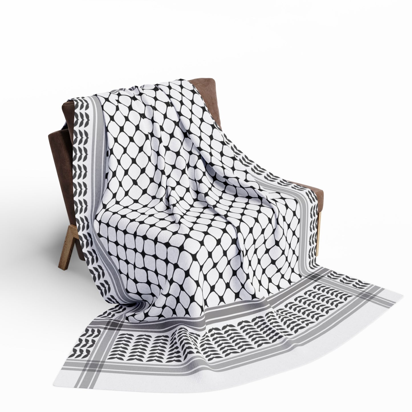 Arctic Fleece Blanket, Palestine, Arabic home comfortable decor shemagh keffiyeh