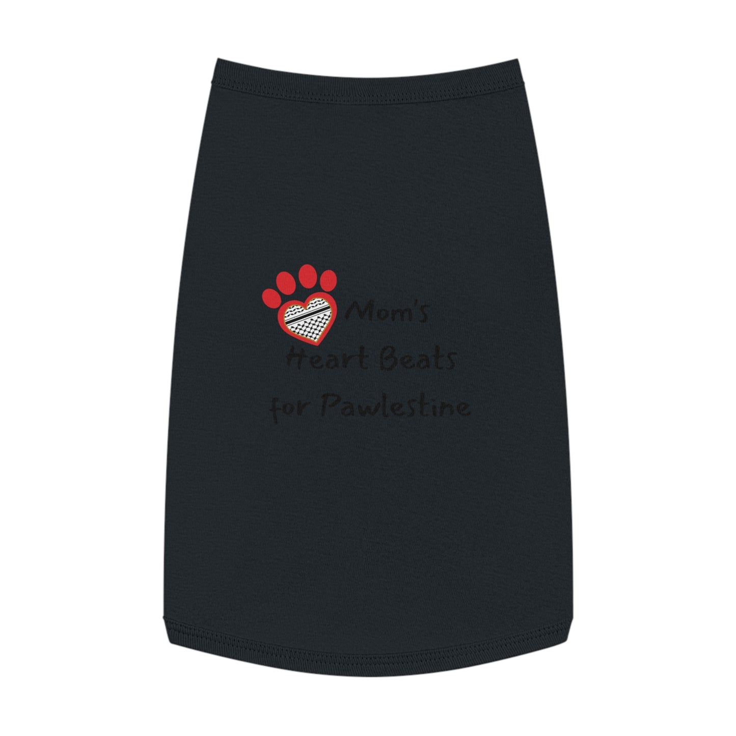 Mom's Heart beats for pawlestine Pet Tank Top