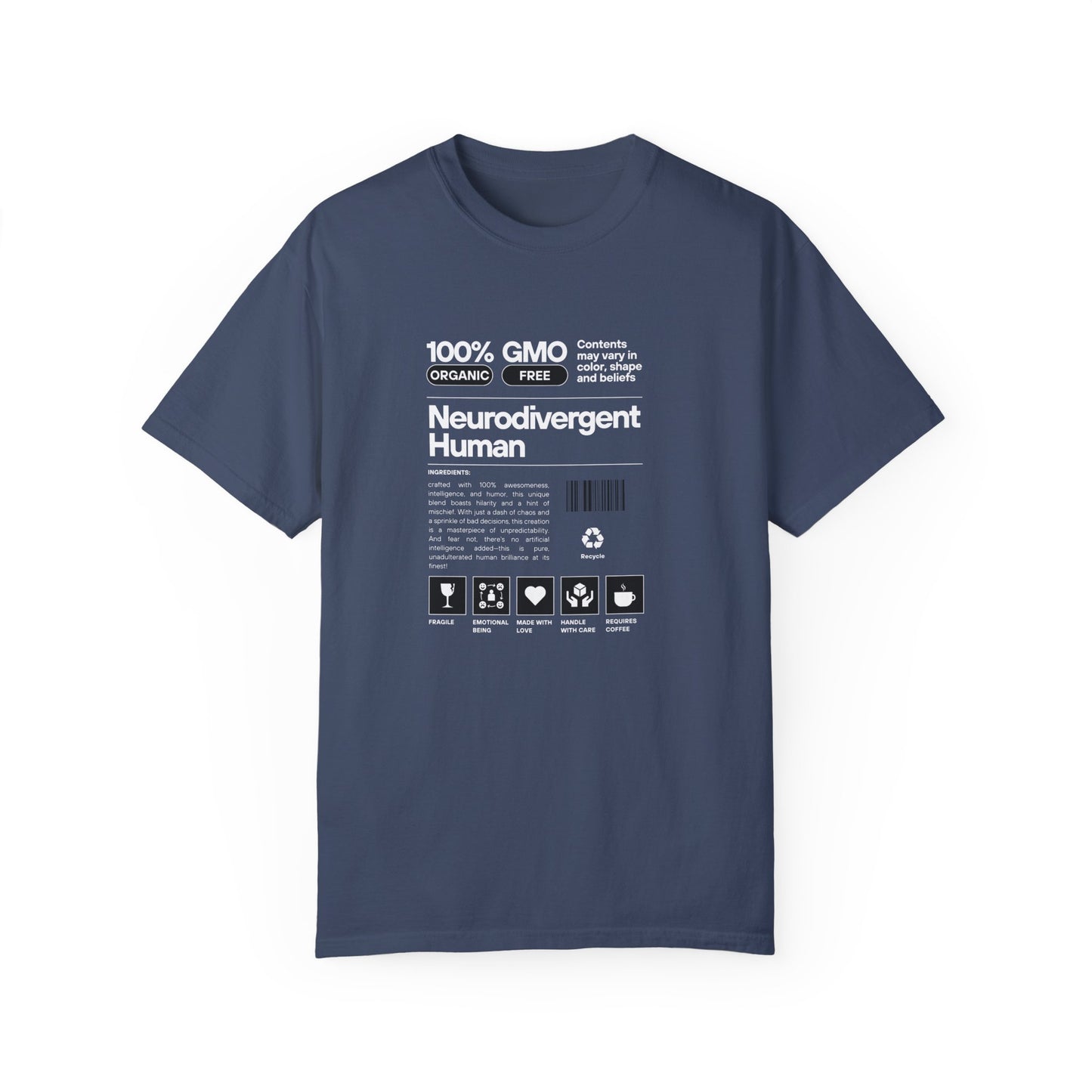 Neurodivergent Human Unisex Garment-Dyed T-shirt