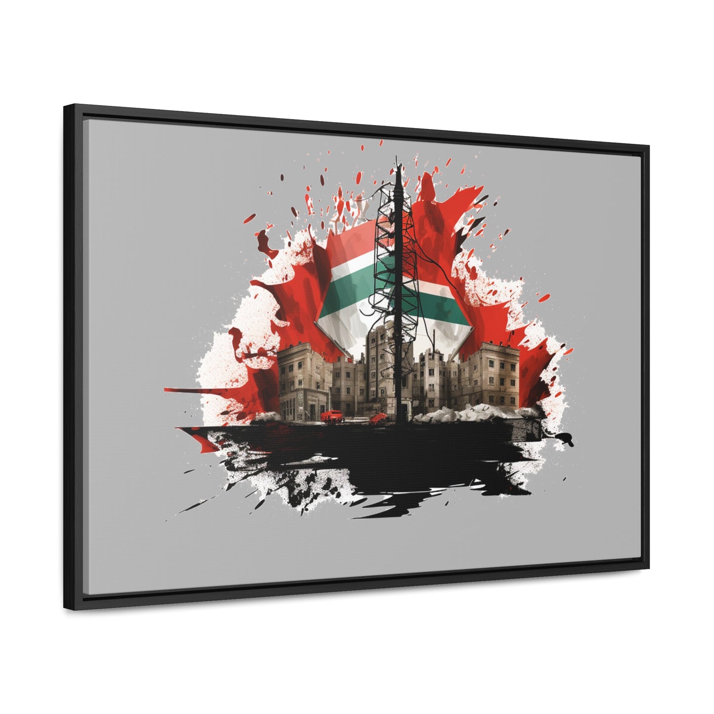 Canvas Wraps, Horizontal Frame, Palestine, Resist, Support the Cause in Style, Keffiyeh, Resistance, Free Palestine, Gaza, Palestine art
