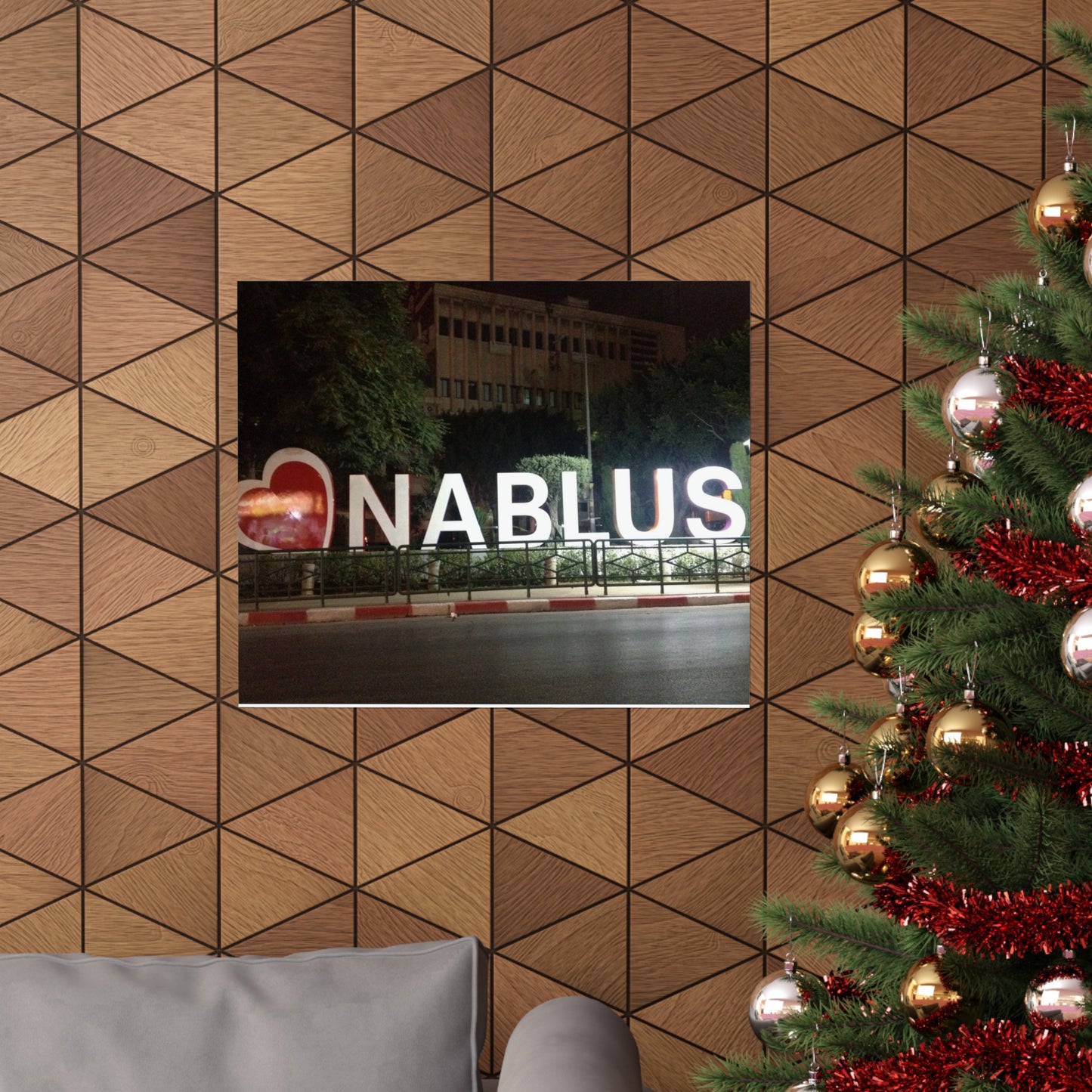 Vintage Palestine City of Nablus Horizontal Posters, wall art