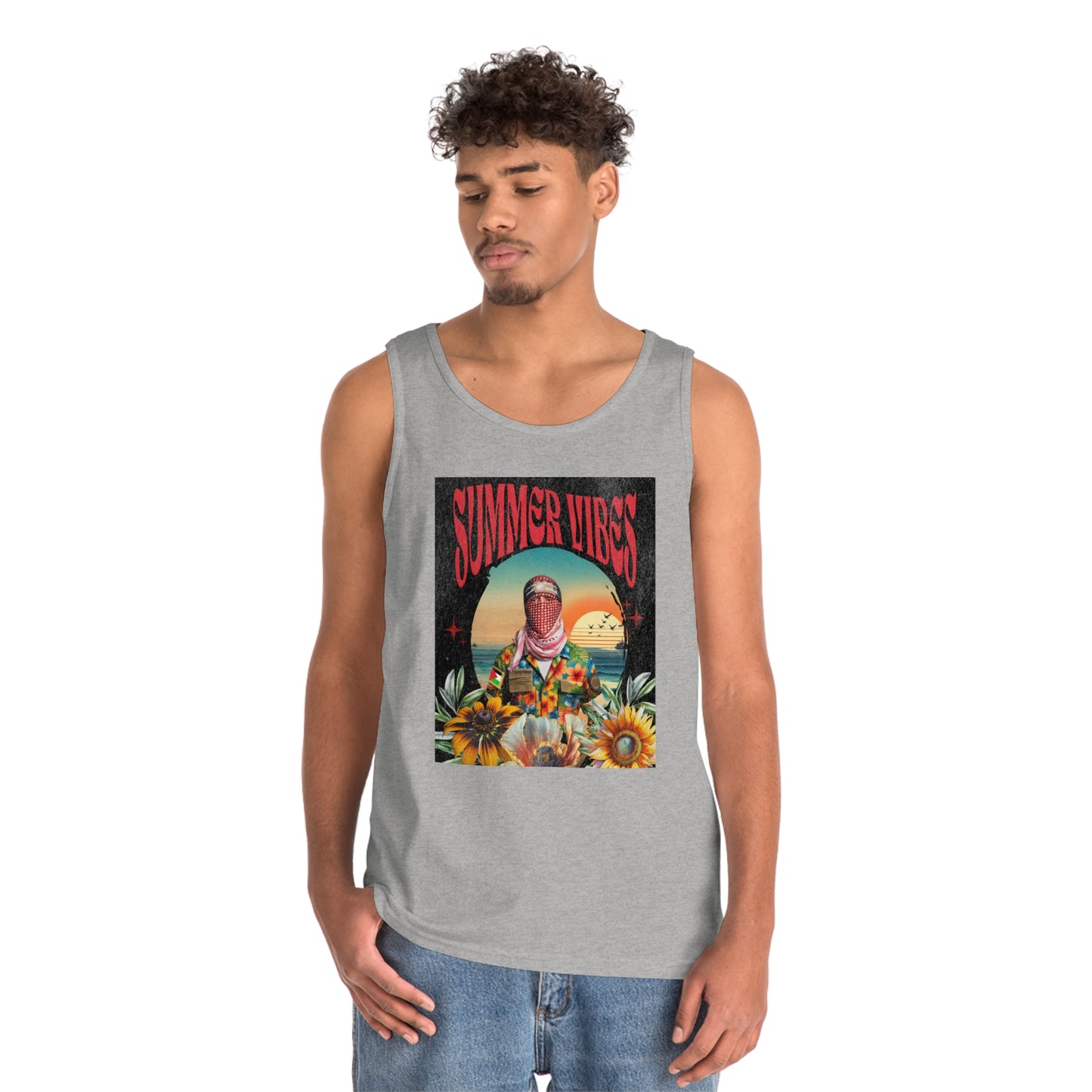 Summer Vibes Unisex Heavy Cotton Tank Top
