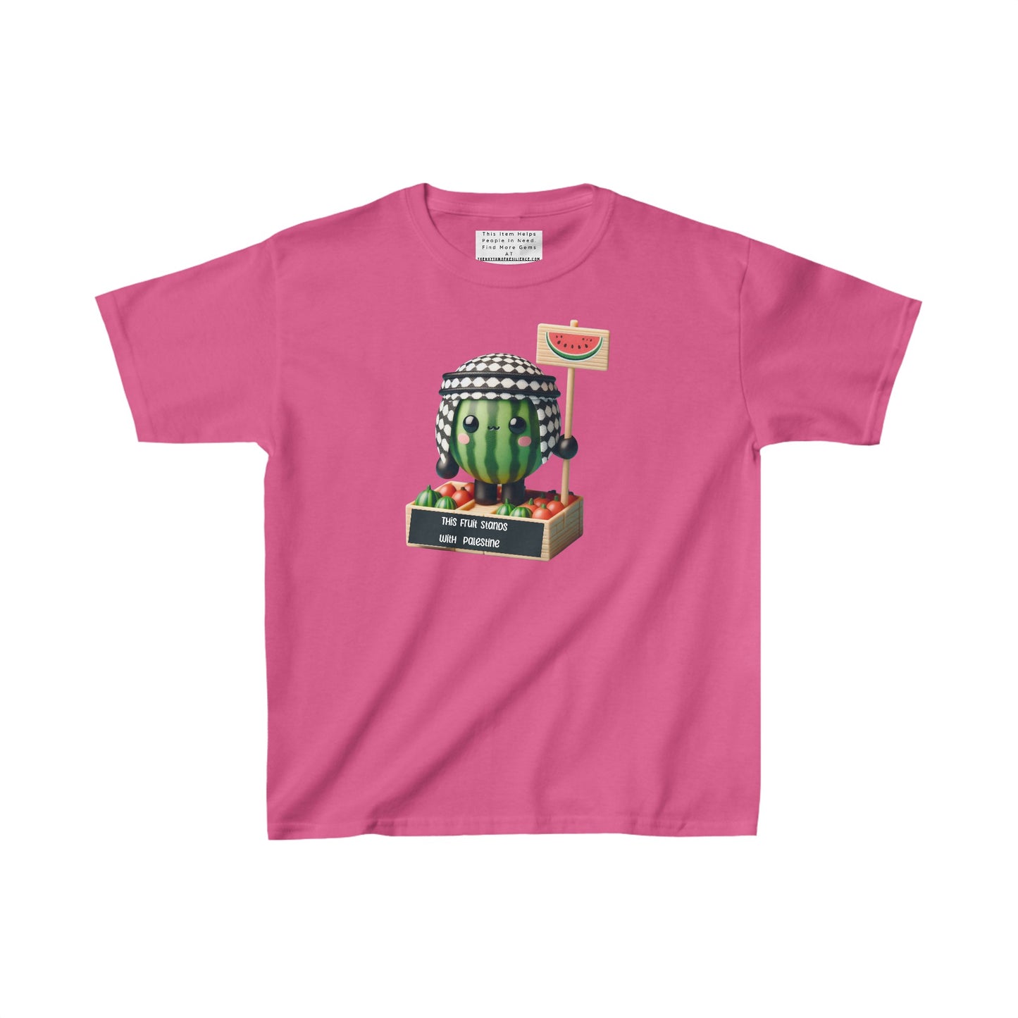 Kids "This fruit stand with Palestine" WATERMELON Heavy Cotton™ Tee