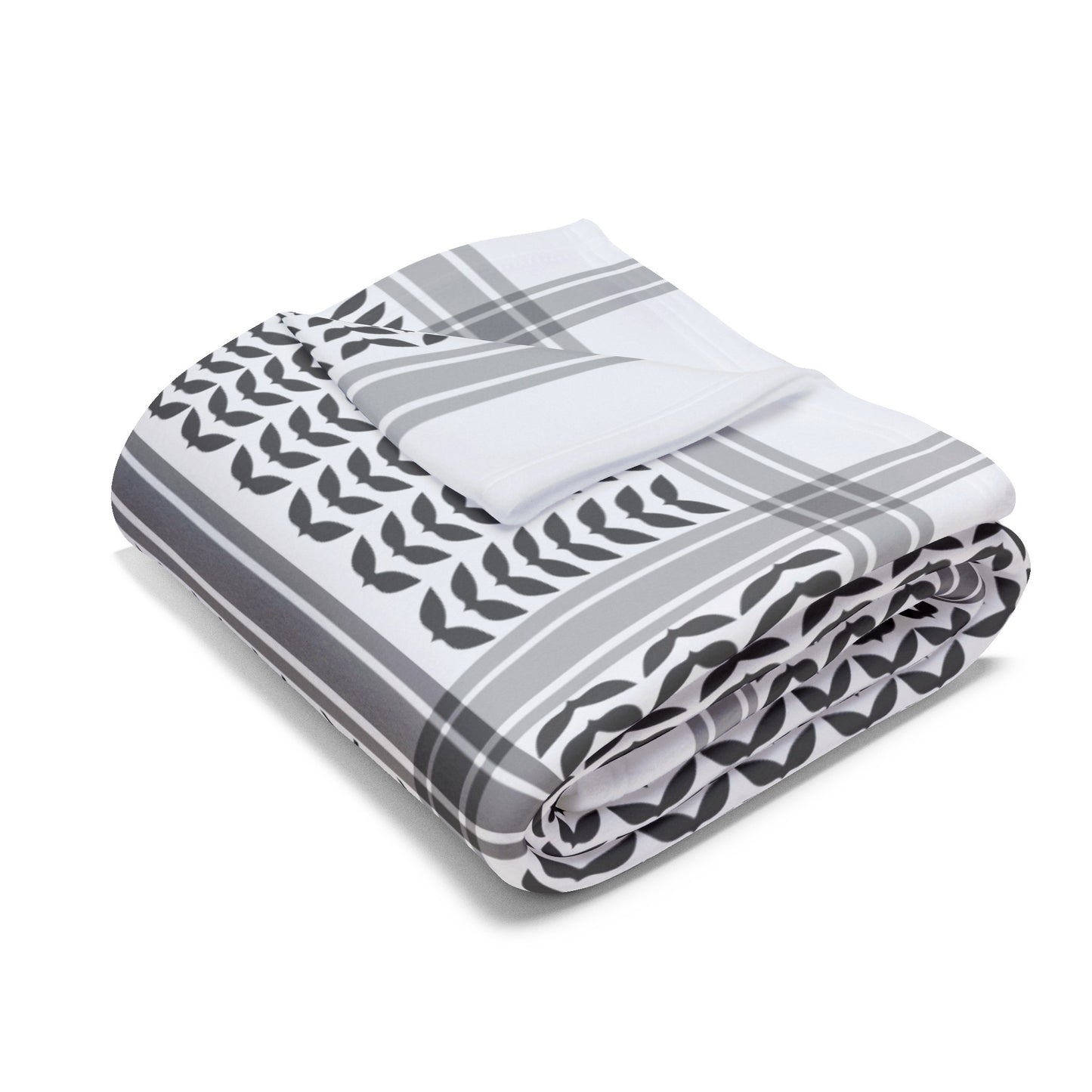 Arctic Fleece Blanket, Palestine, Arabic home comfortable decor shemagh keffiyeh
