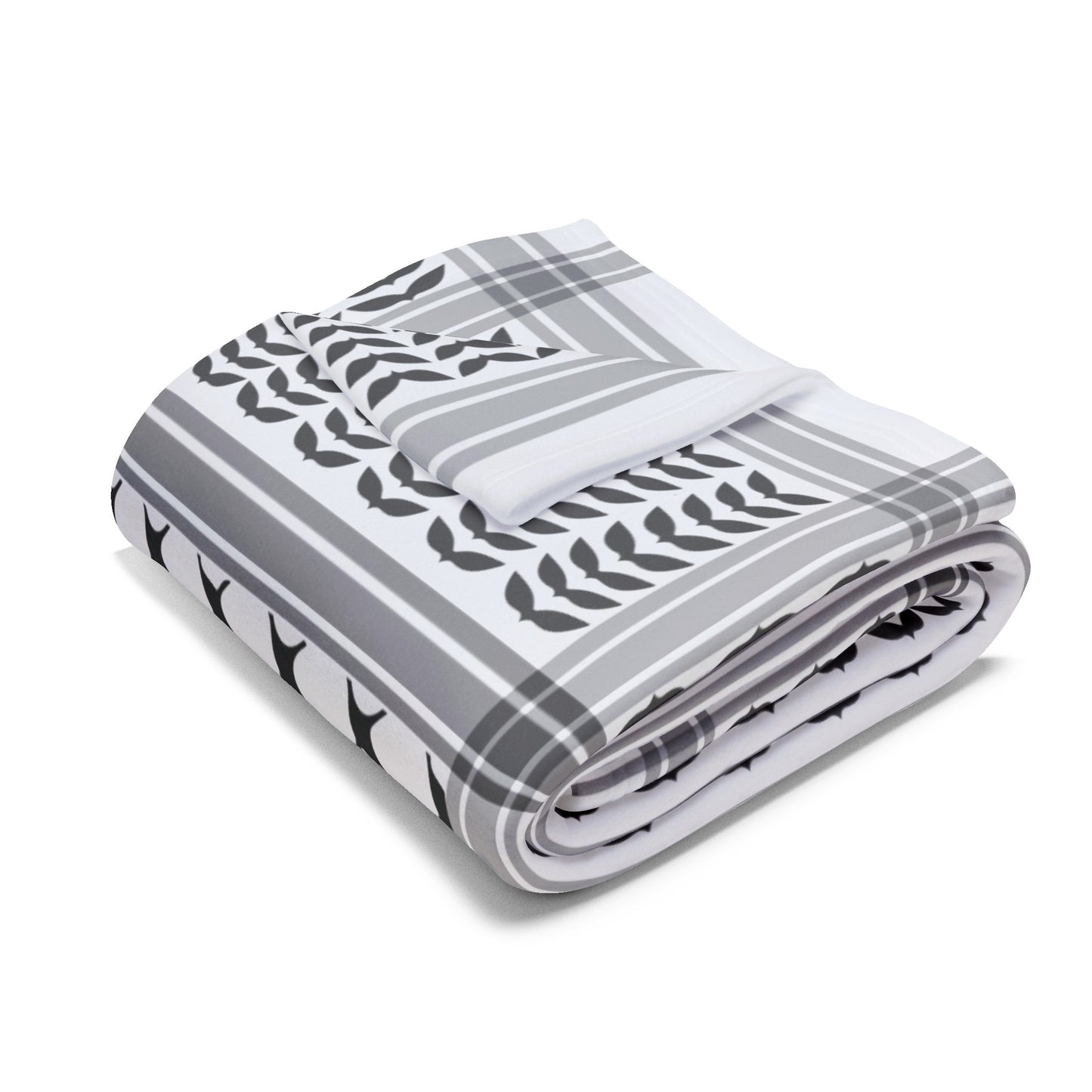 Arctic Fleece Blanket, Palestine, Arabic home comfortable decor shemagh keffiyeh