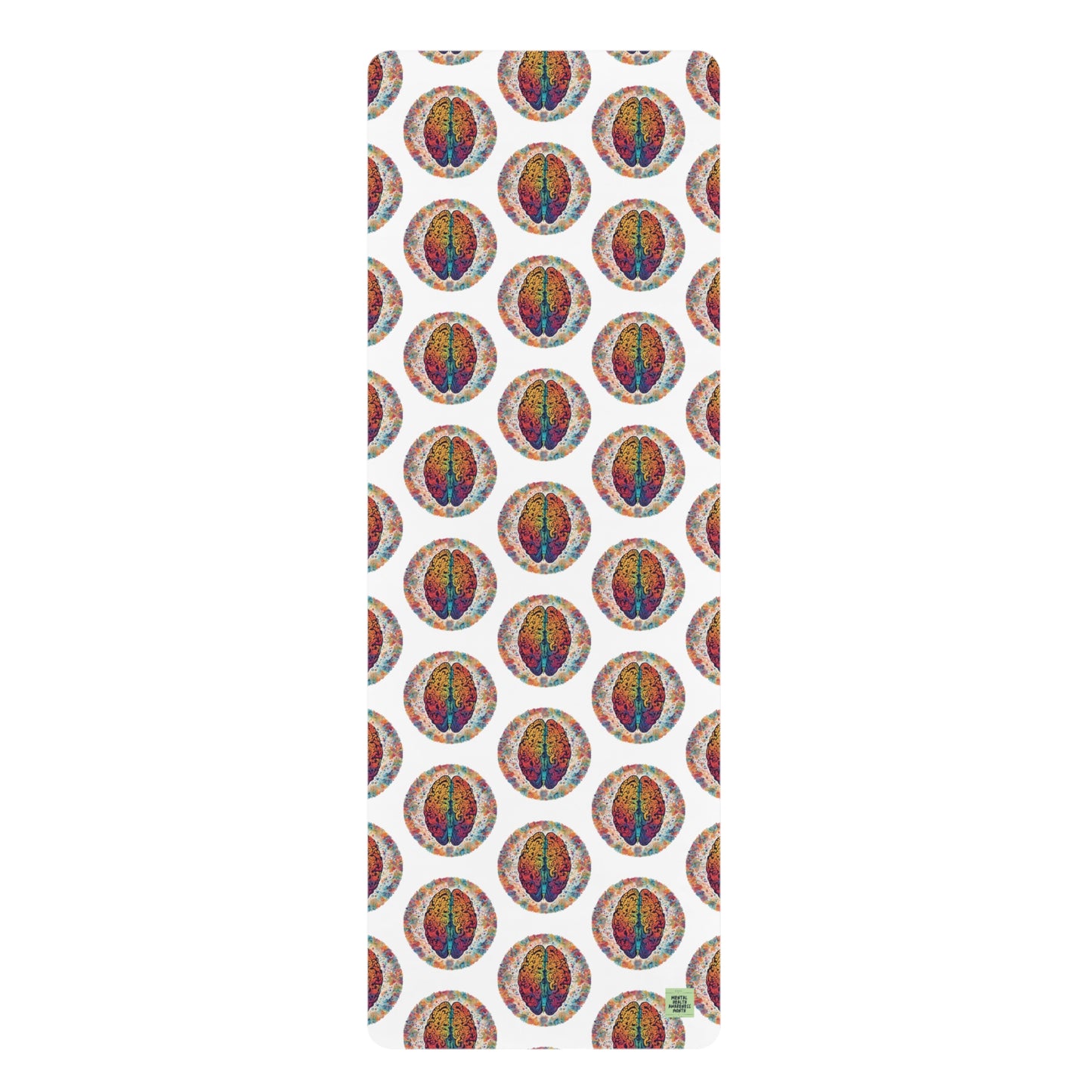 Neurodivergent Rubber Yoga Mat: Vibrant Brain Patterns for Mindful Movement