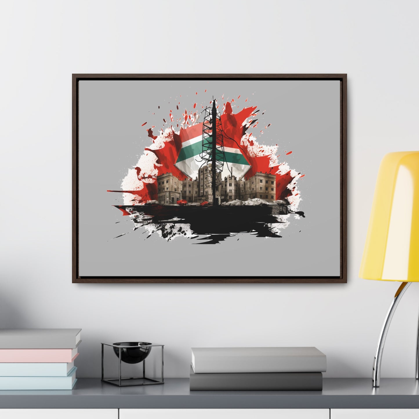 Canvas Wraps, Horizontal Frame, Palestine, Resist, Support the Cause in Style, Keffiyeh, Resistance, Free Palestine, Gaza, Palestine art