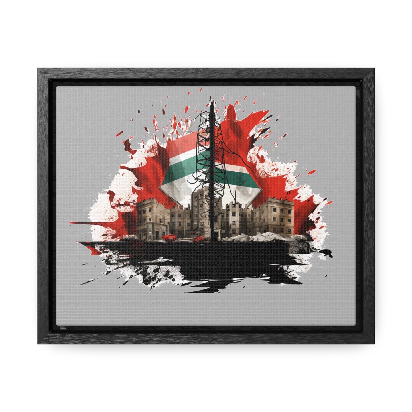 Canvas Wraps, Horizontal Frame, Palestine, Resist, Support the Cause in Style, Keffiyeh, Resistance, Free Palestine, Gaza, Palestine art