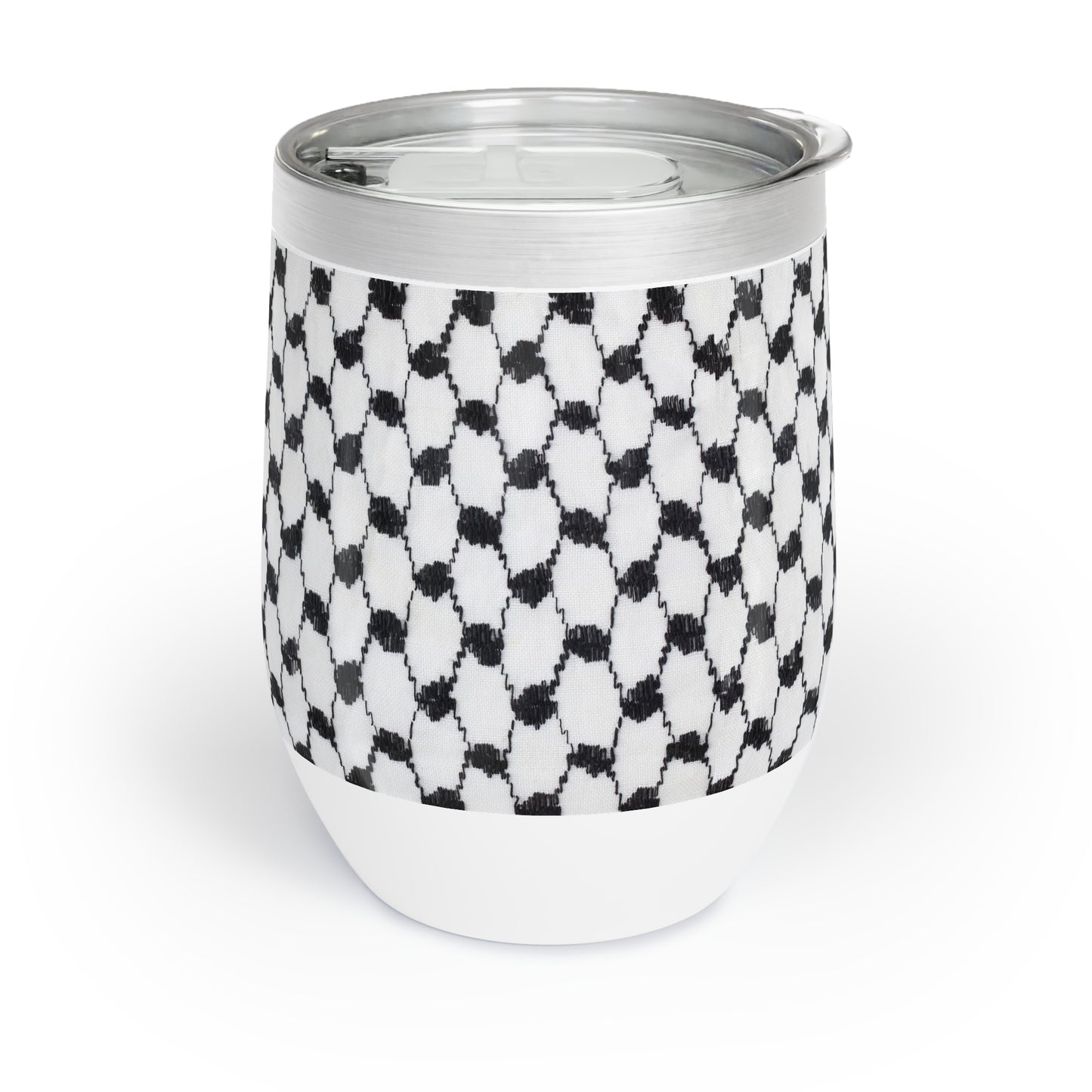 Black and white Kufiyah keffiyeh print Chill beverage Tumbler