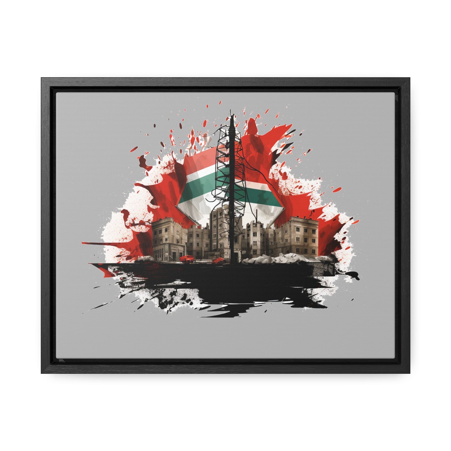 Canvas Wraps, Horizontal Frame, Palestine, Resist, Support the Cause in Style, Keffiyeh, Resistance, Free Palestine, Gaza, Palestine art