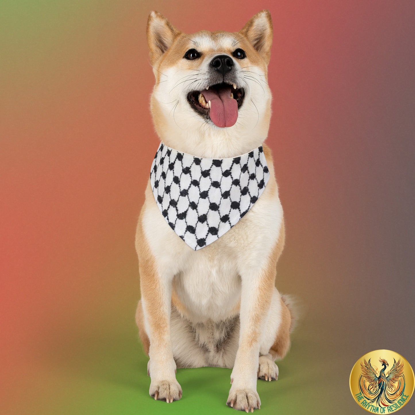 Pet Bandana Collar keffiyeh print