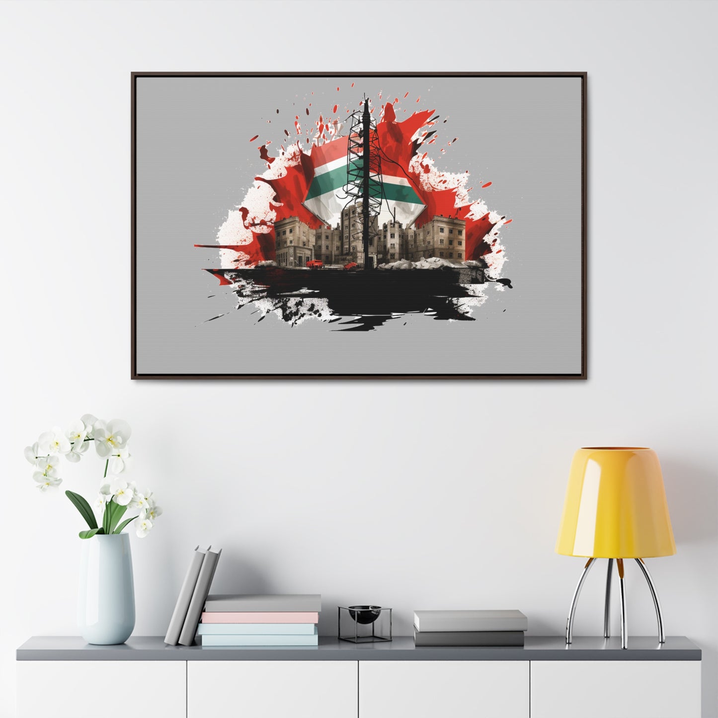 Canvas Wraps, Horizontal Frame, Palestine, Resist, Support the Cause in Style, Keffiyeh, Resistance, Free Palestine, Gaza, Palestine art