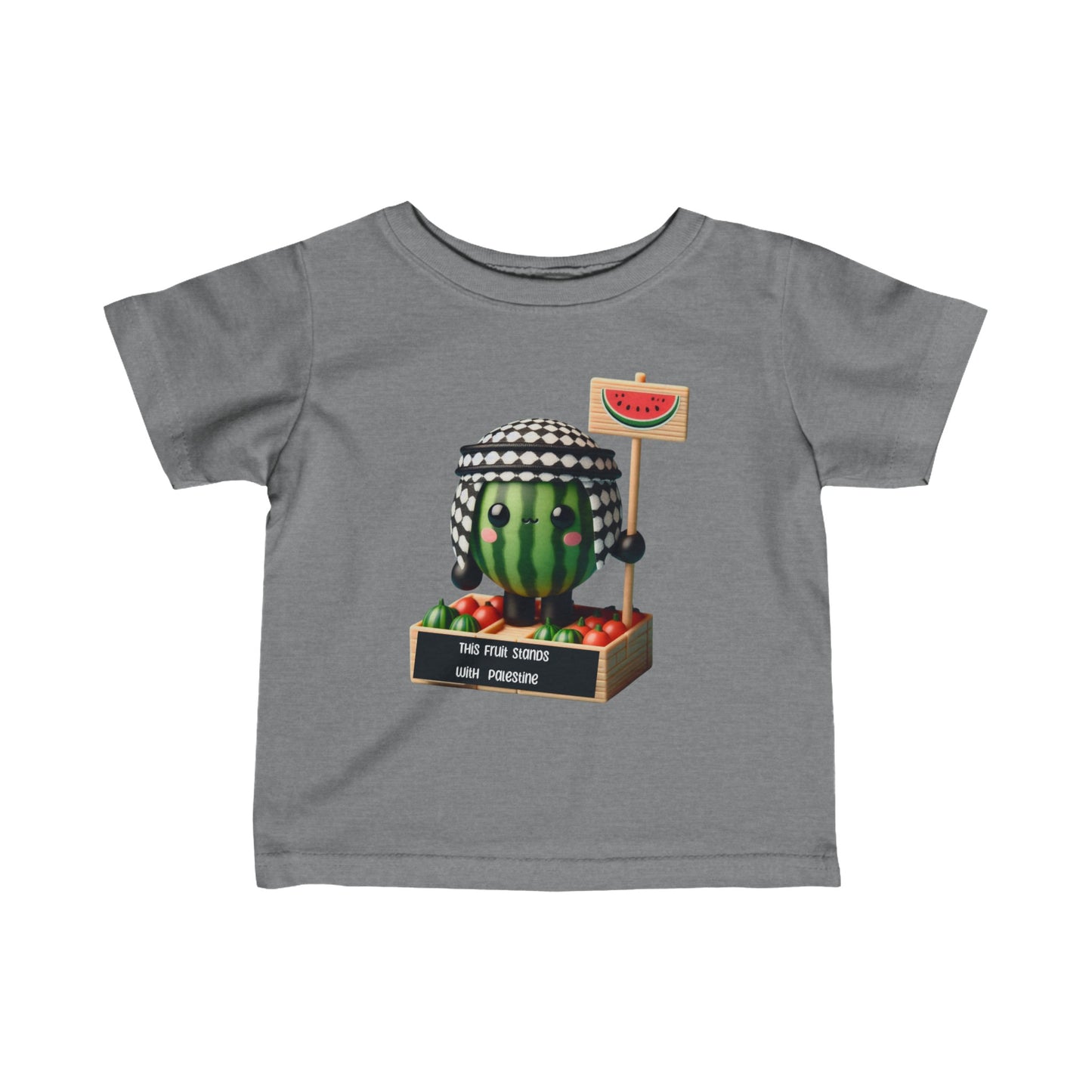 this fruit stands with Palestine watermelon Infant Fine Jersey Tee