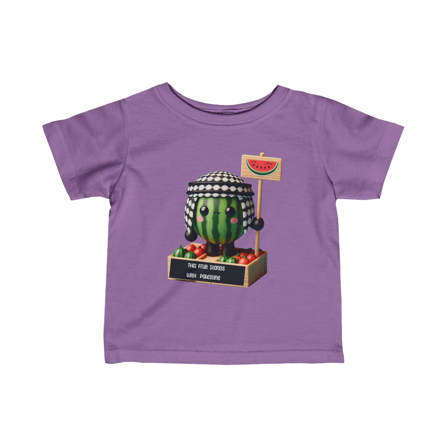 this fruit stands with Palestine watermelon Infant Fine Jersey Tee