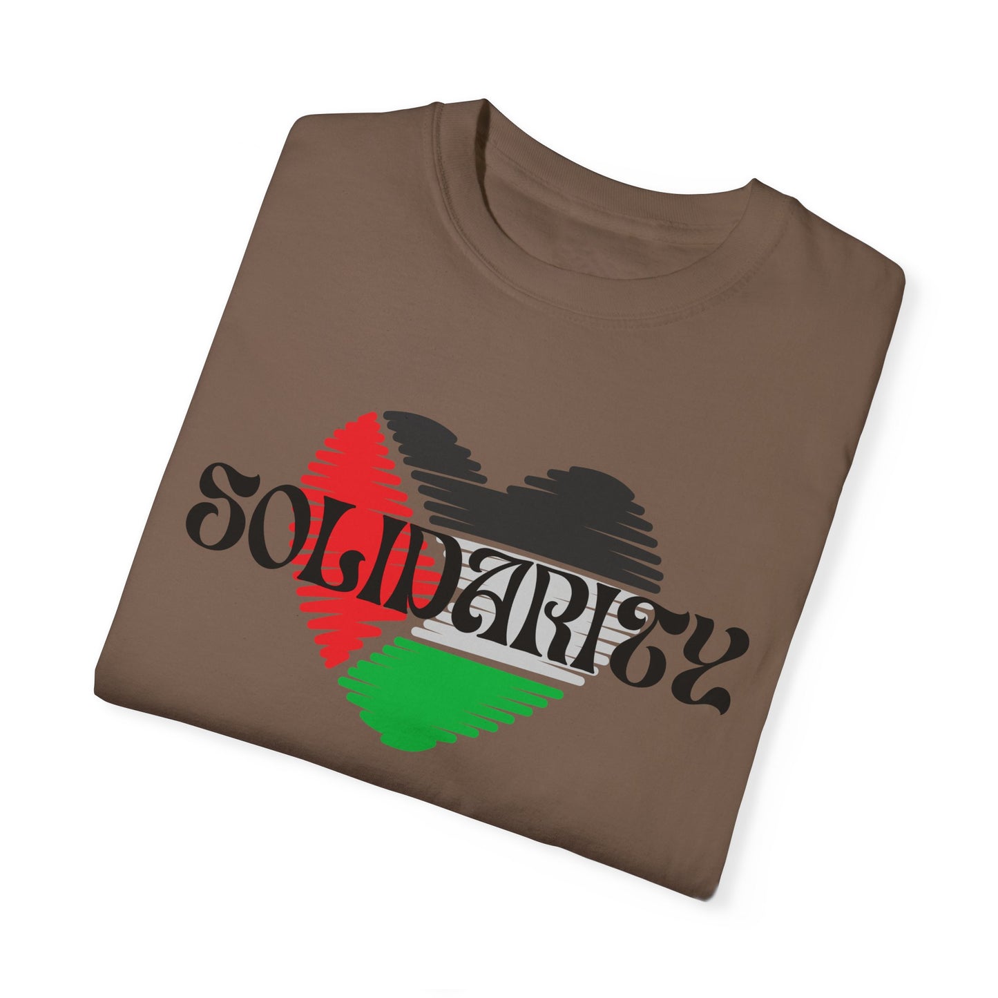 Palestine Spring Unisex heart flag solidarity Garment-Dyed solidarity T-shirt