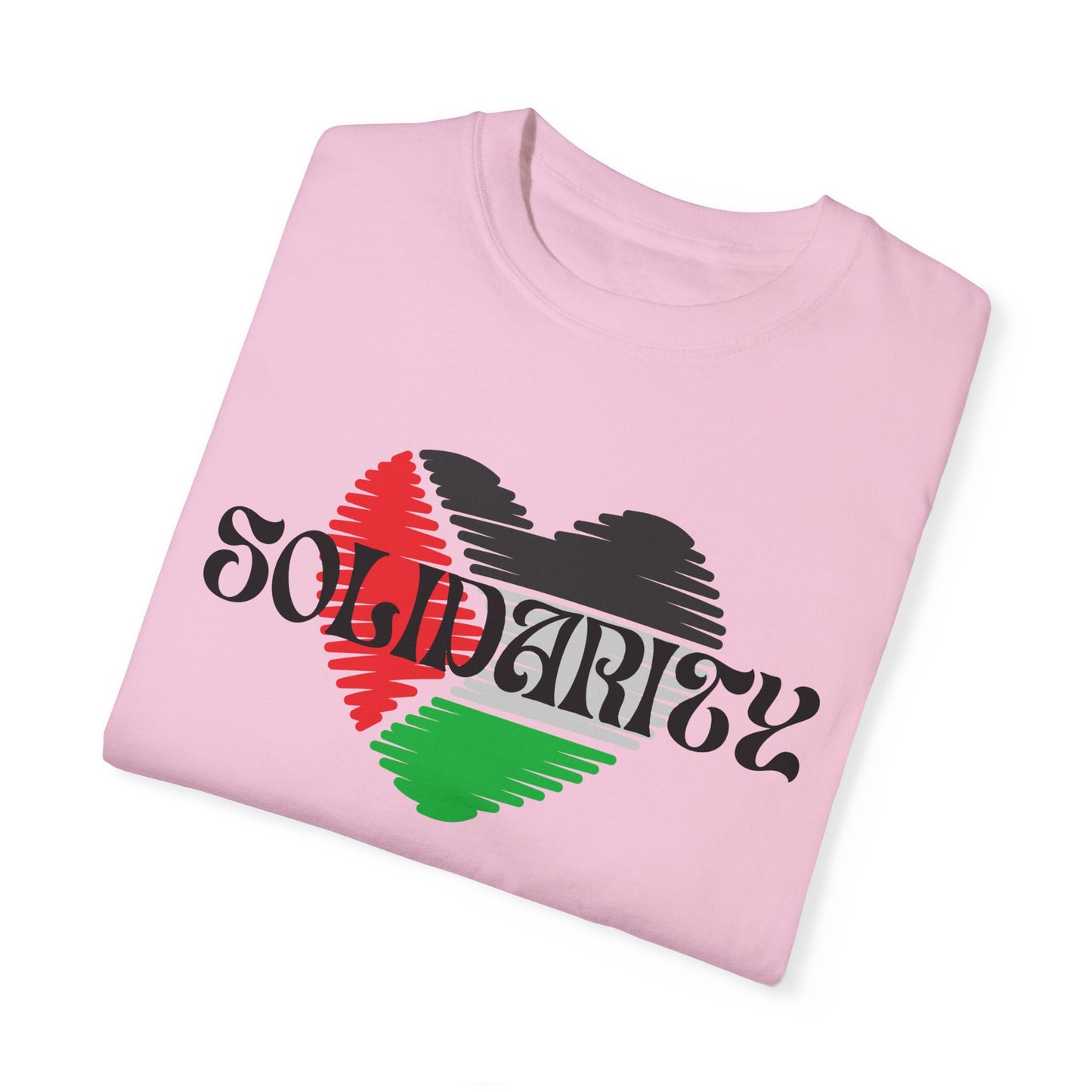 Palestine Spring Unisex heart flag solidarity Garment-Dyed solidarity T-shirt