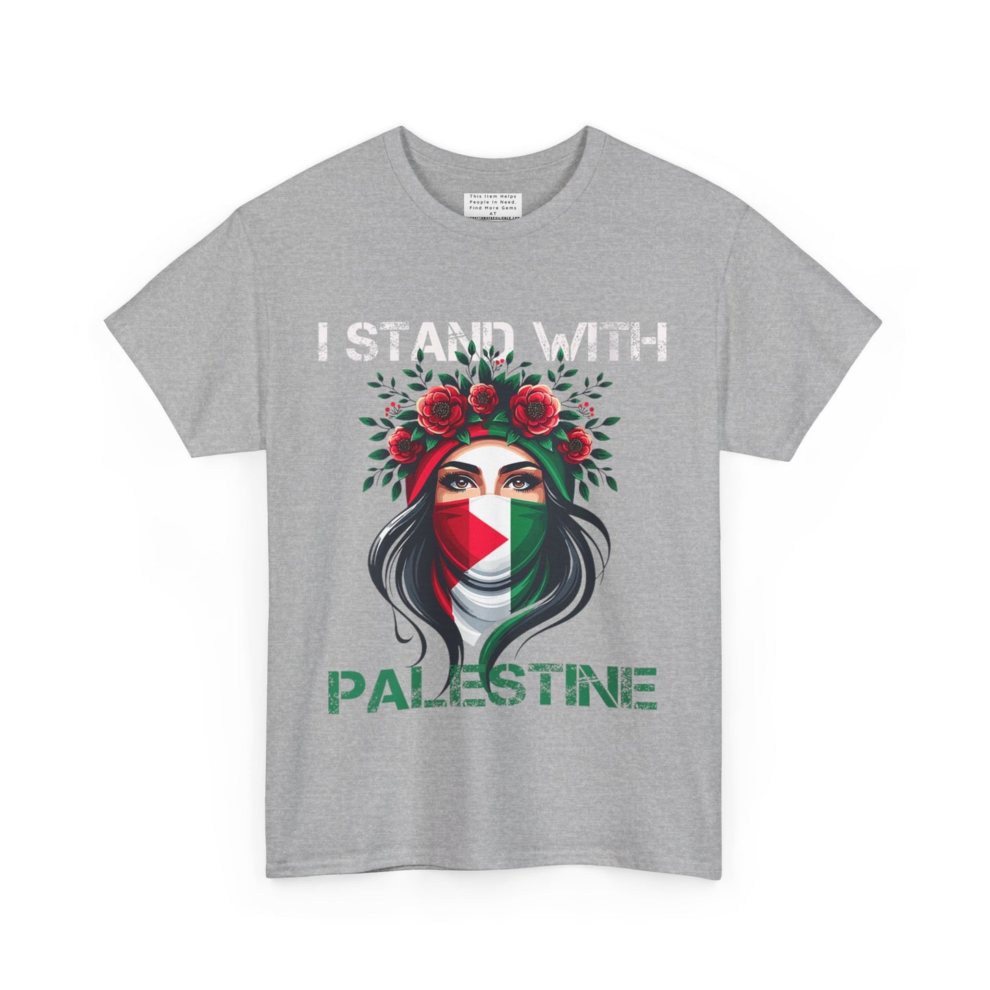 Unisex Heavy Cotton Tee, Palestine Flag, Resist, Arabic, Support the Cause in Style, Kuffiyeh, Keffiyeh, Resistance, Free Palestine, Gaza