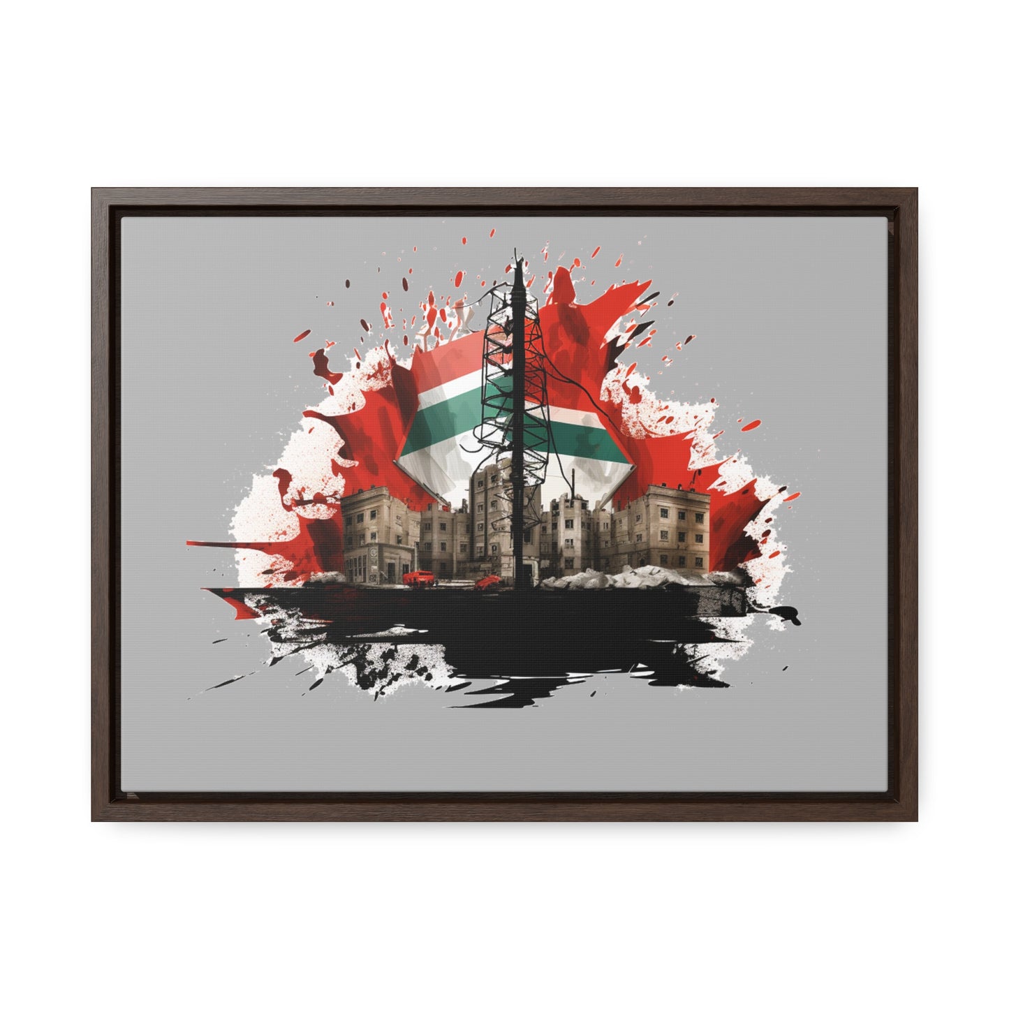 Canvas Wraps, Horizontal Frame, Palestine, Resist, Support the Cause in Style, Keffiyeh, Resistance, Free Palestine, Gaza, Palestine art