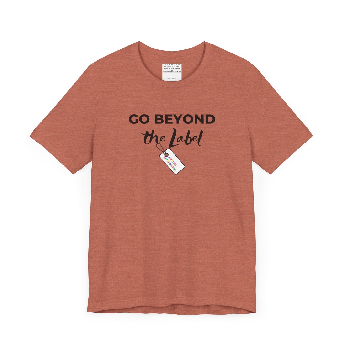 Go beyond the label Unisex Jersey Short Sleeve Tee-mental health awareness month