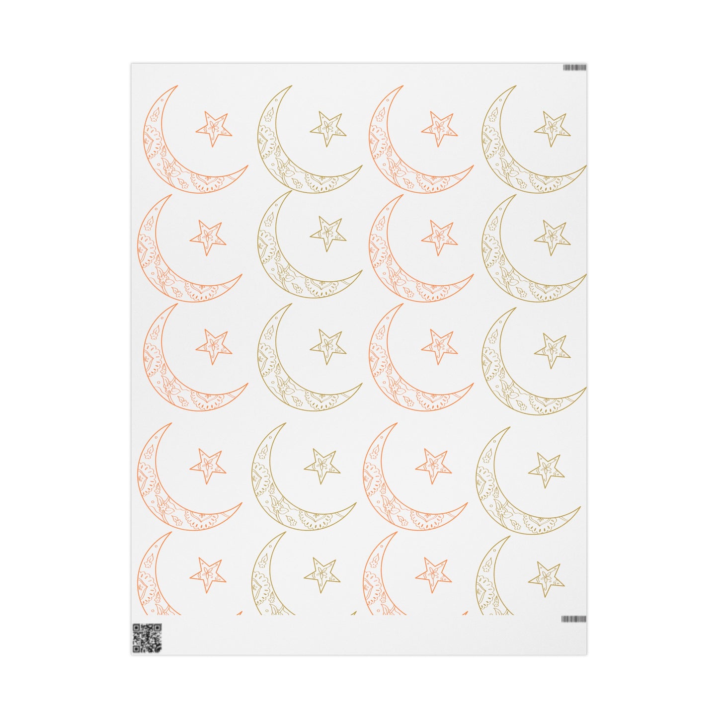 Wrapping Papers, Ramadan gift, Eid gift, holiday gift, Arabic, Islam, gift wrap, white