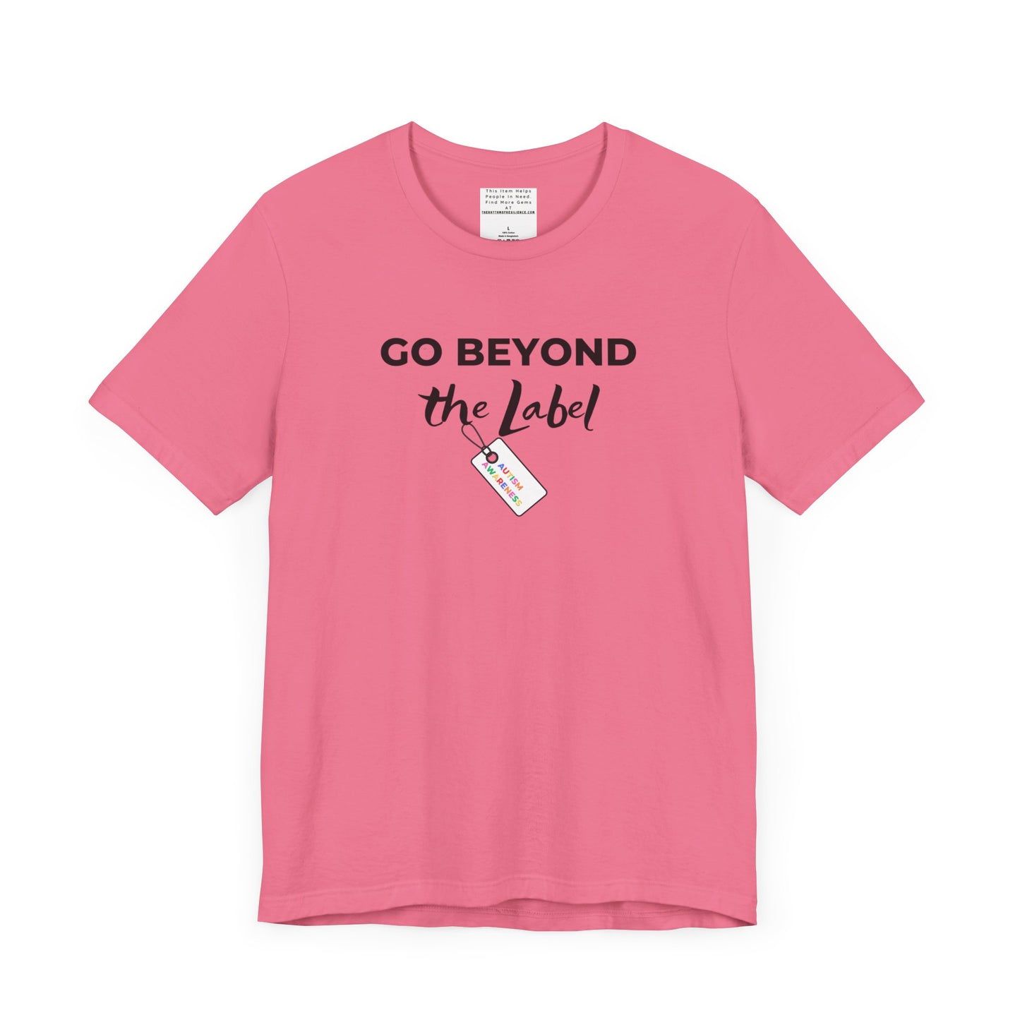 Go beyond the label Unisex Jersey Short Sleeve Tee-mental health awareness month