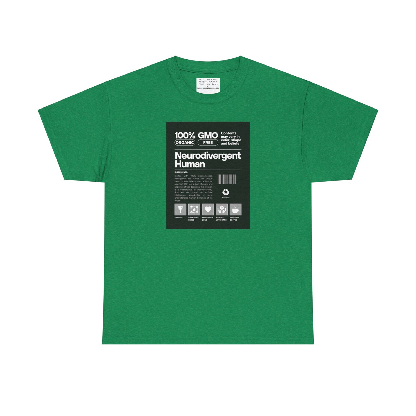 Neurodivergent Human Unisex Heavy Cotton Tee