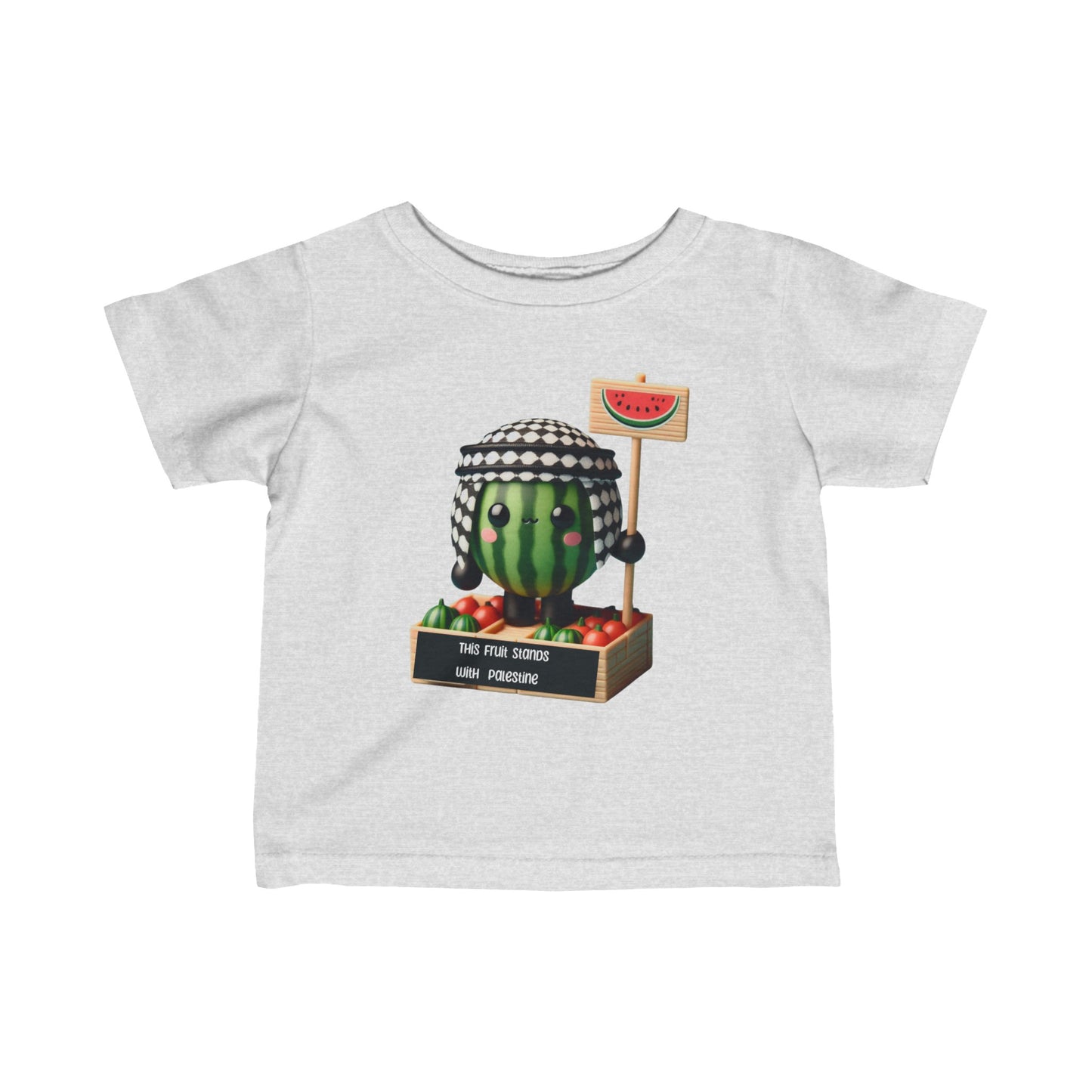 this fruit stands with Palestine watermelon Infant Fine Jersey Tee