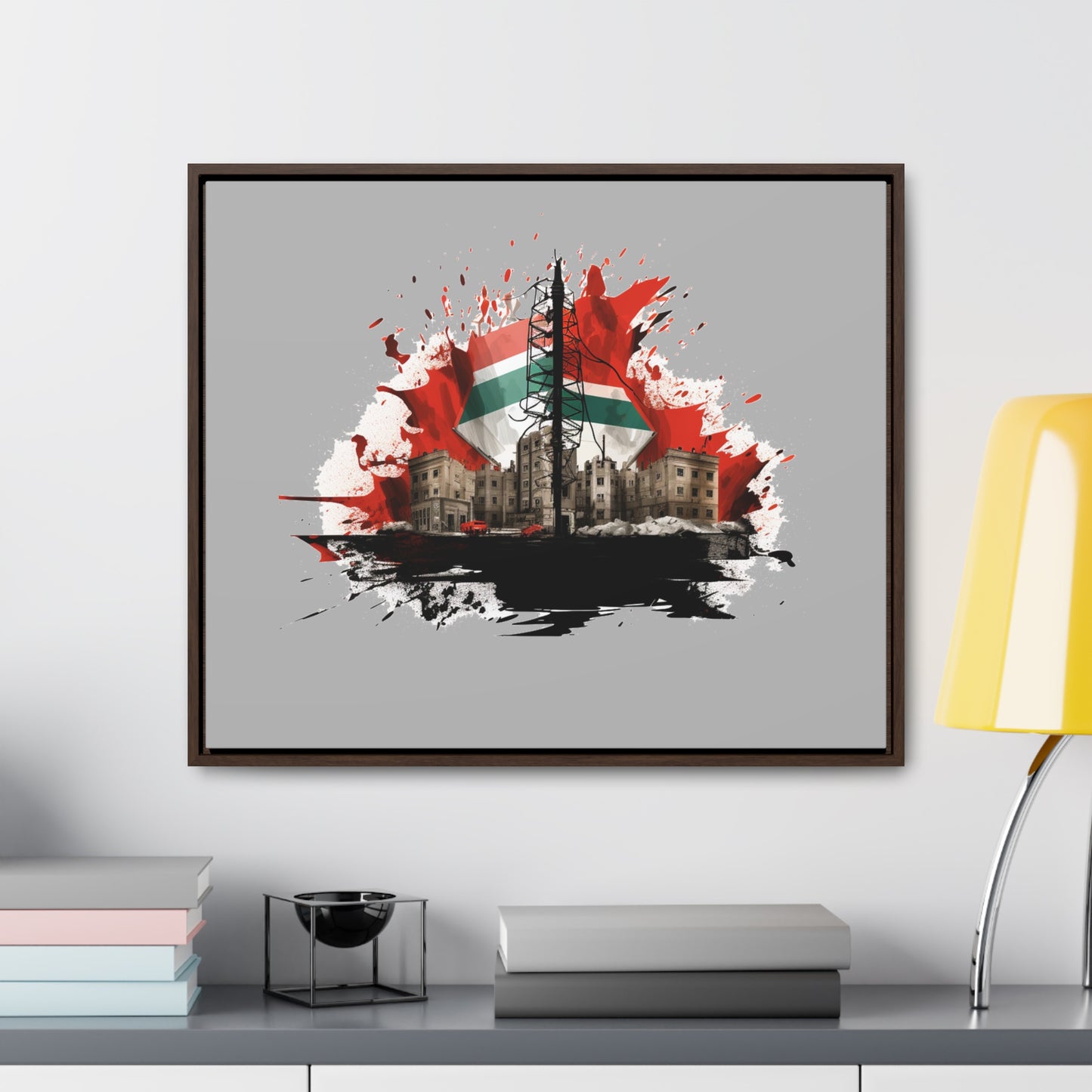 Canvas Wraps, Horizontal Frame, Palestine, Resist, Support the Cause in Style, Keffiyeh, Resistance, Free Palestine, Gaza, Palestine art