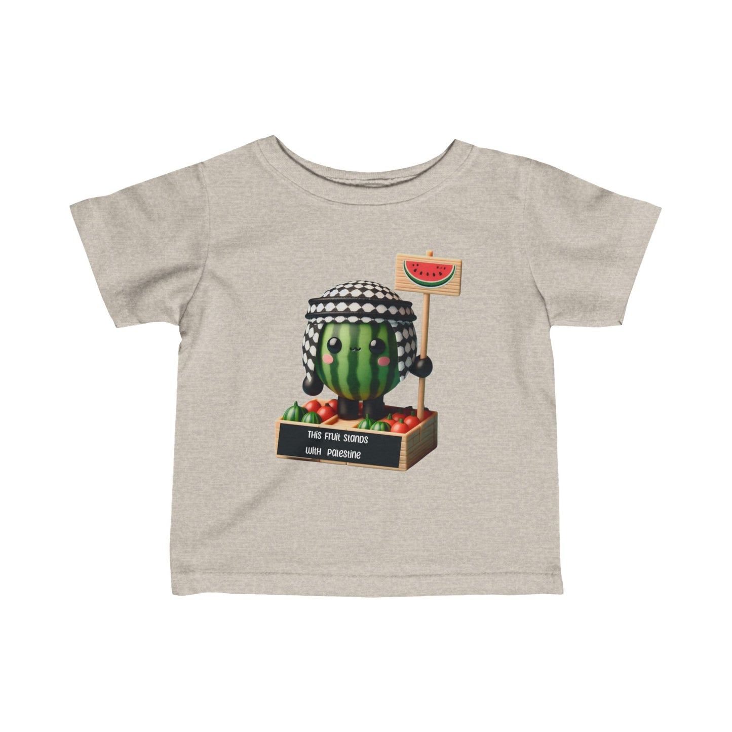 this fruit stands with Palestine watermelon Infant Fine Jersey Tee
